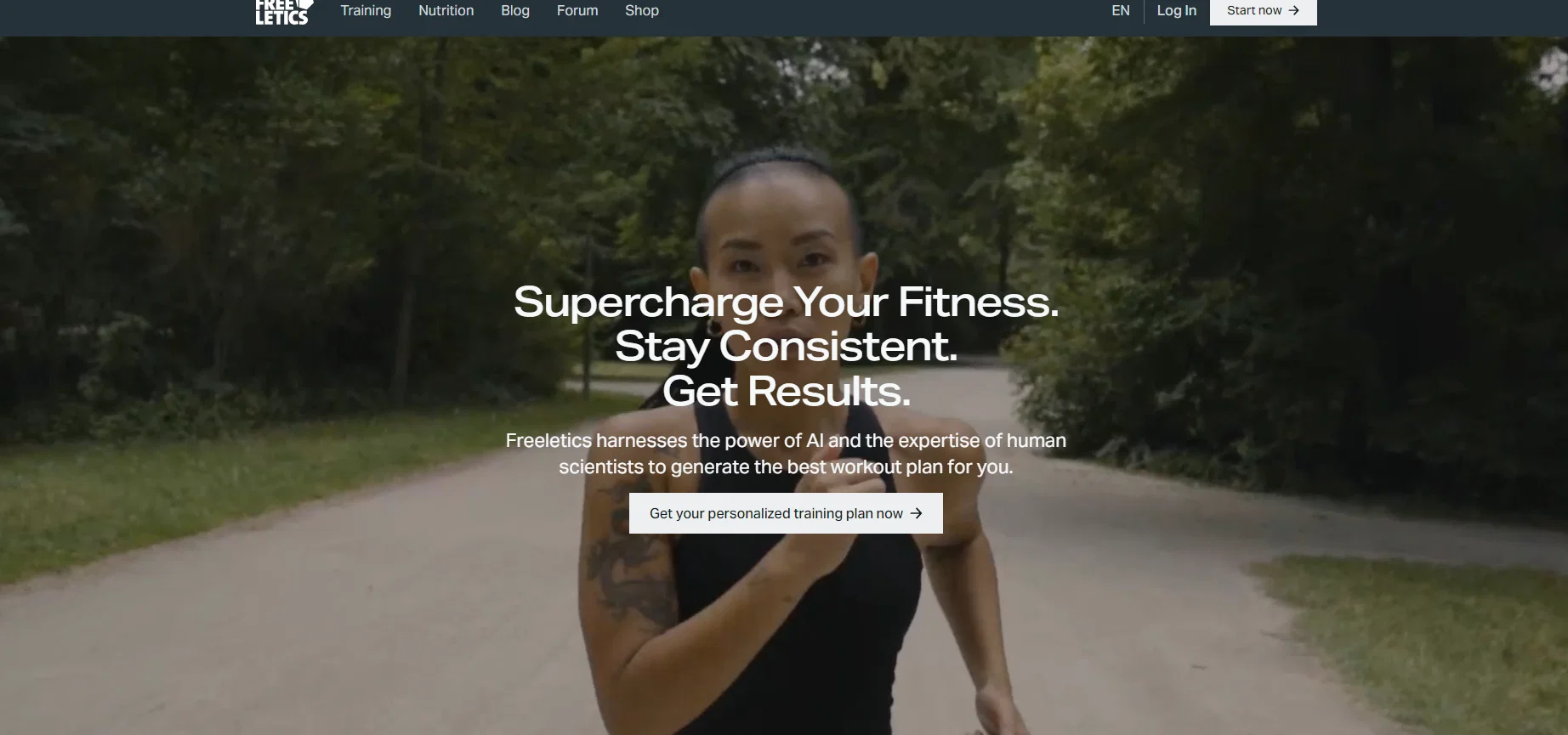 Freeletics website
