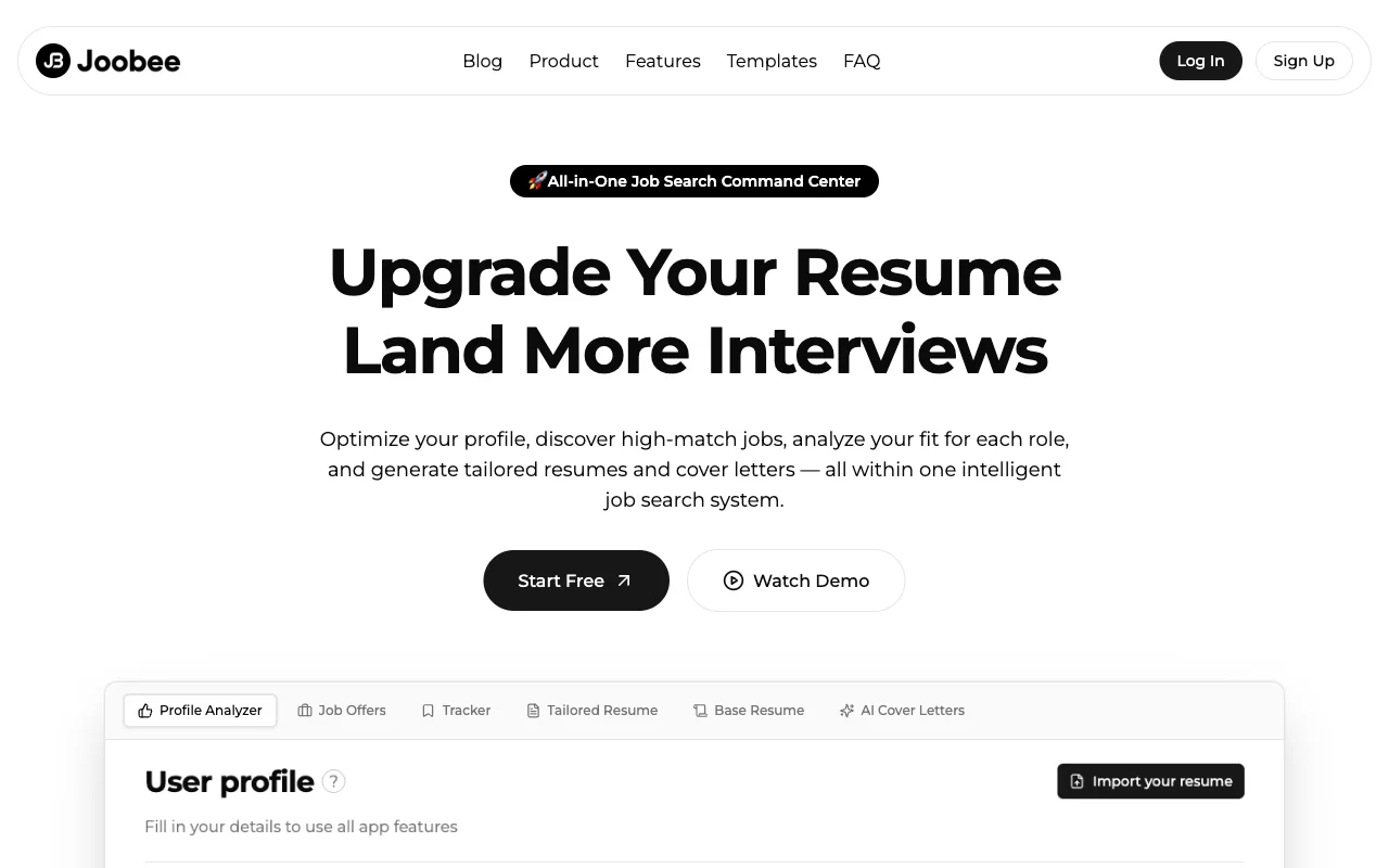 Joobee website