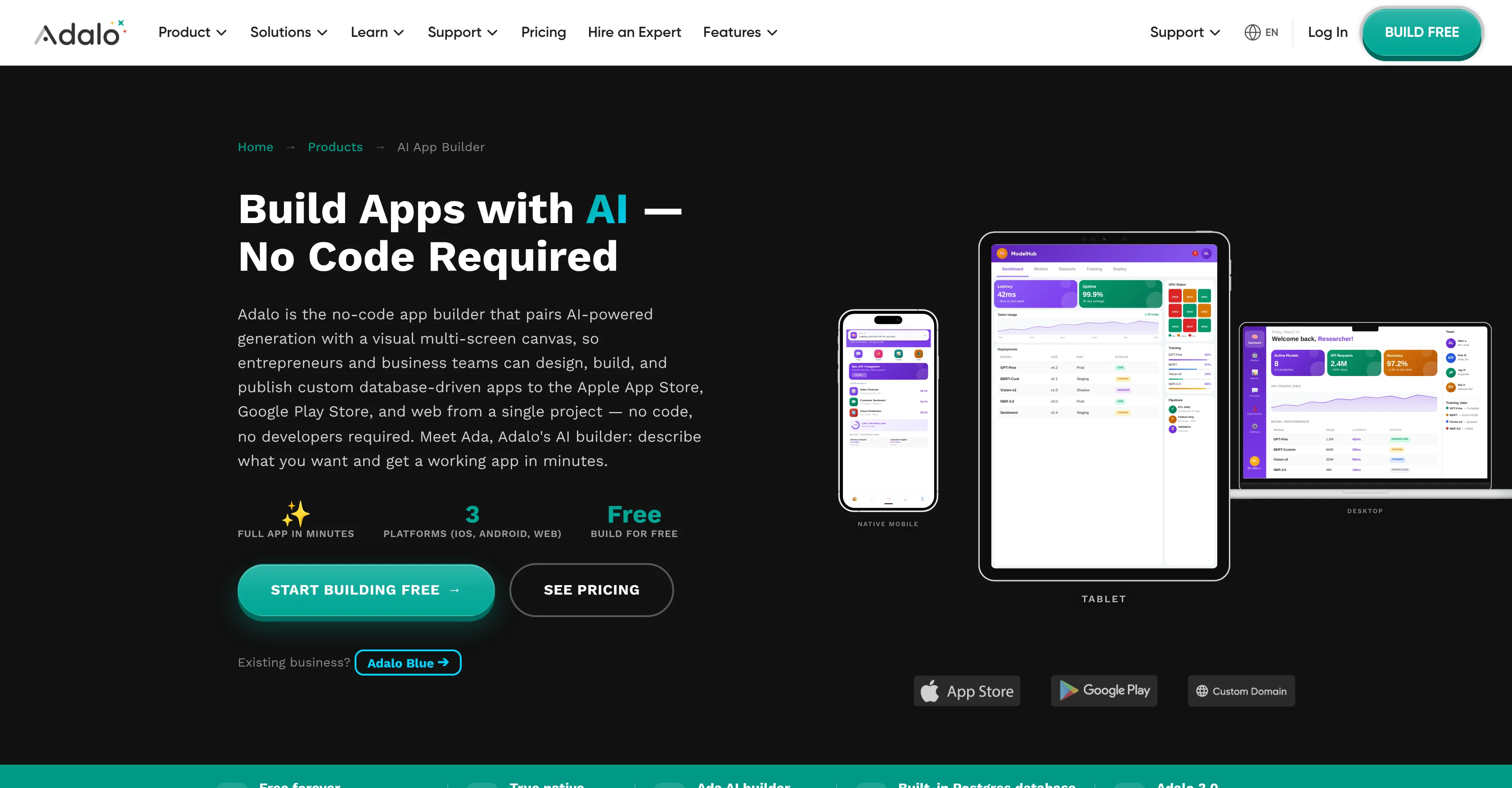 Adalo website
