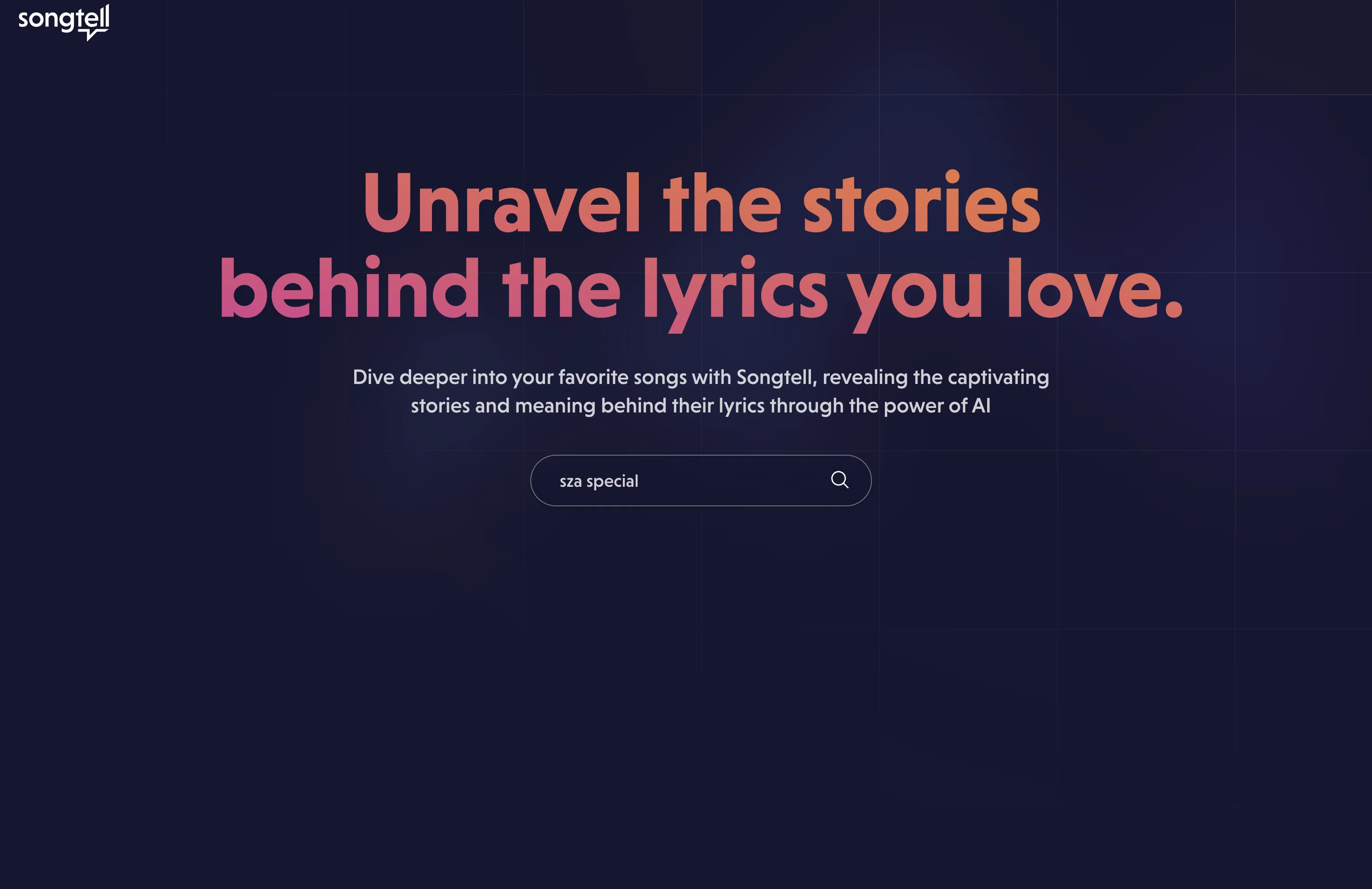 Songtell website
