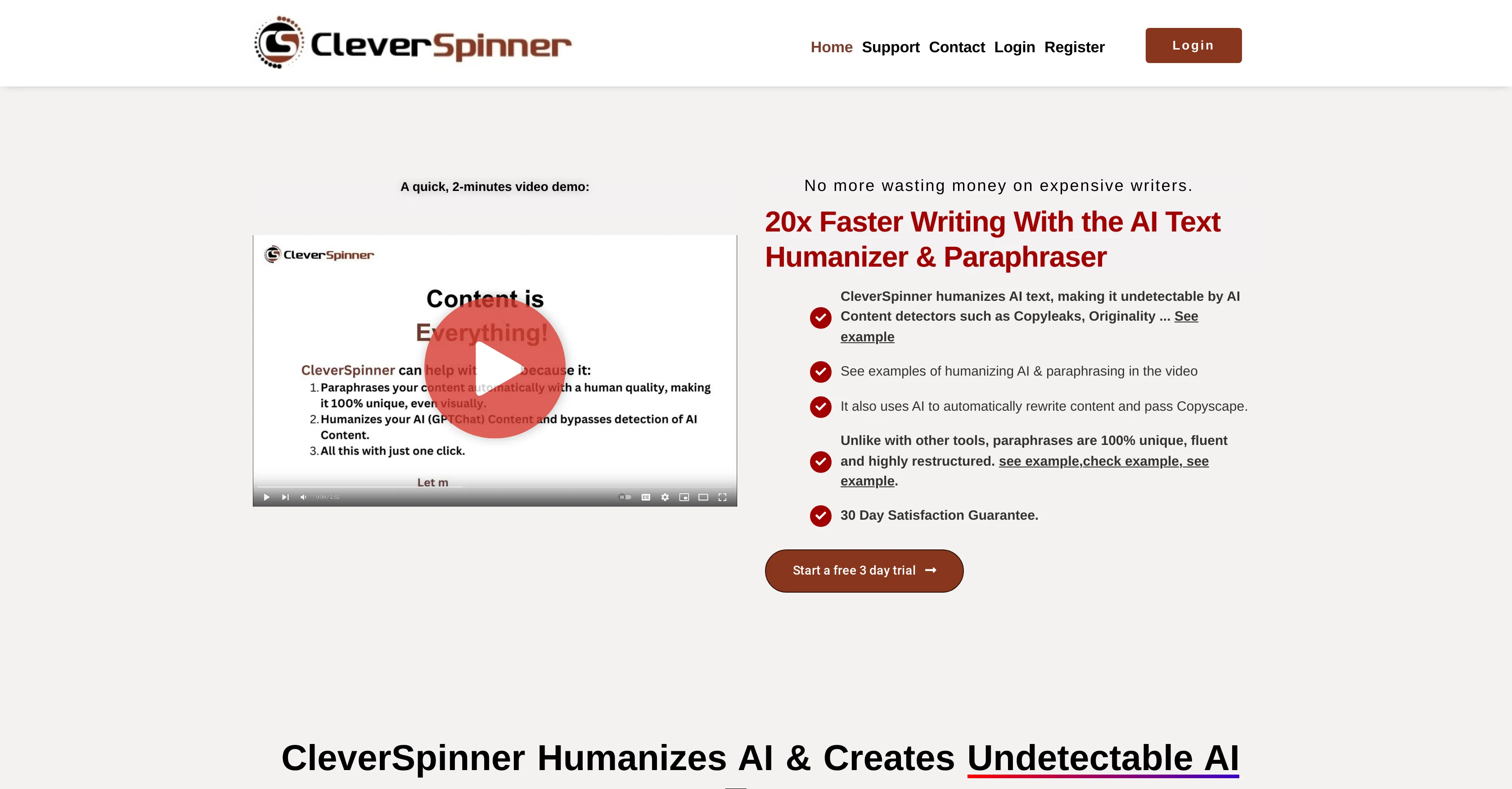 CleverSpinner website