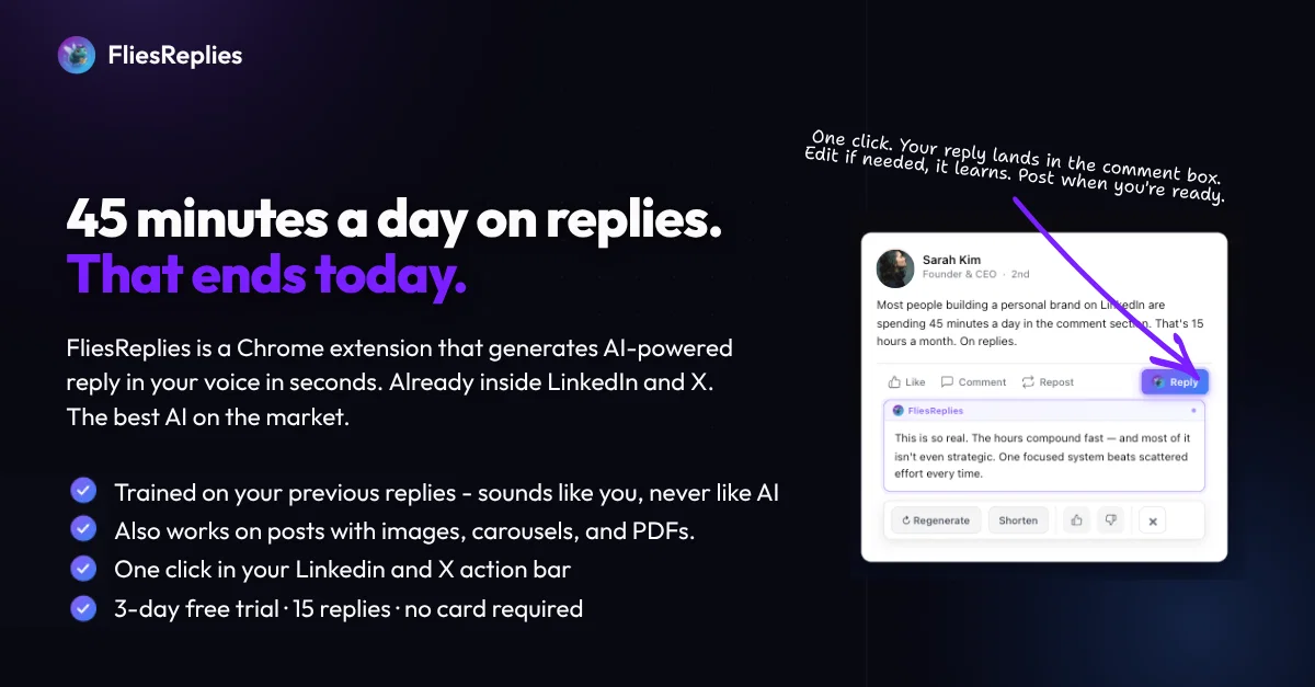 FliesReplies website