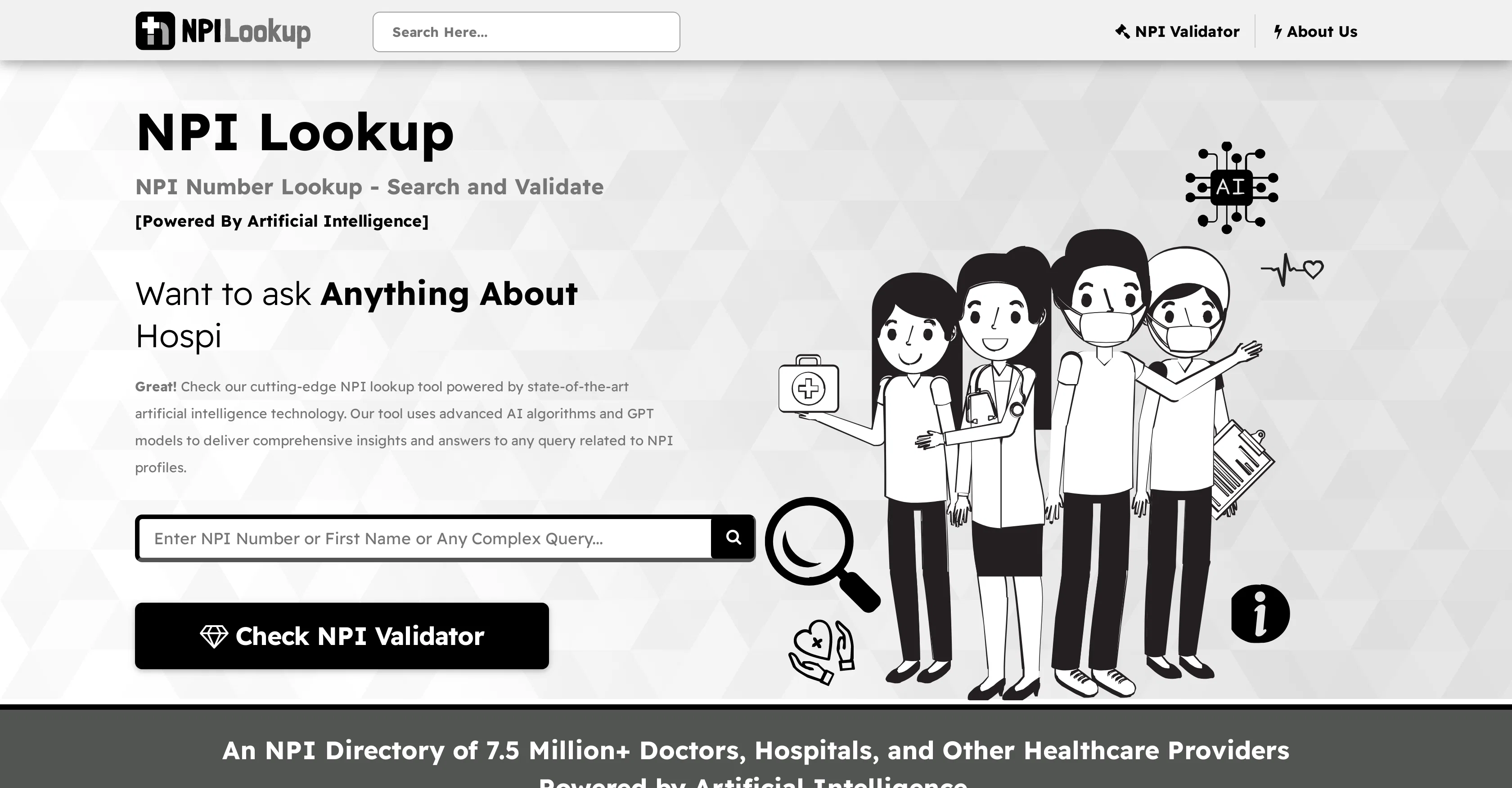 NPI Number Lookup website