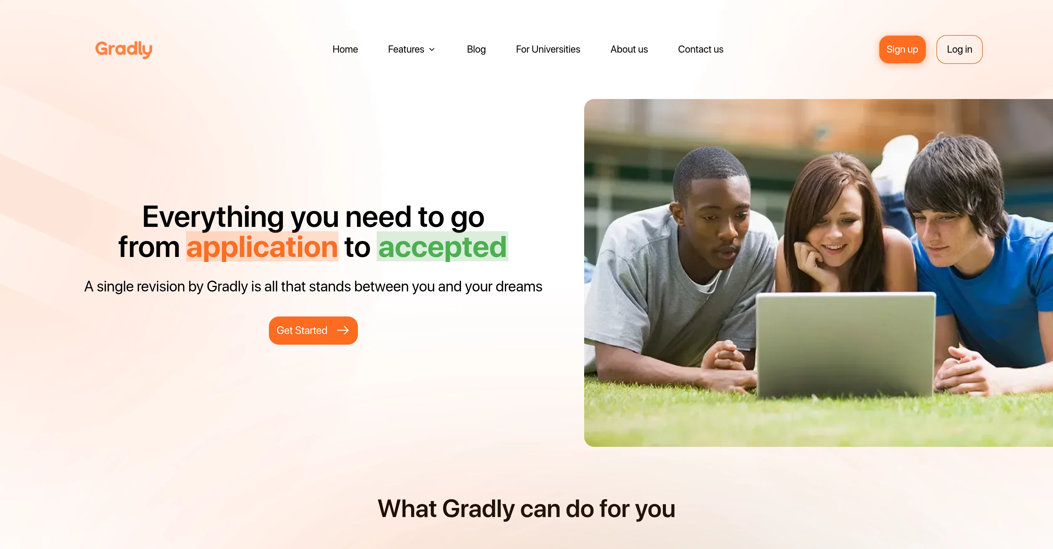 Gradly website