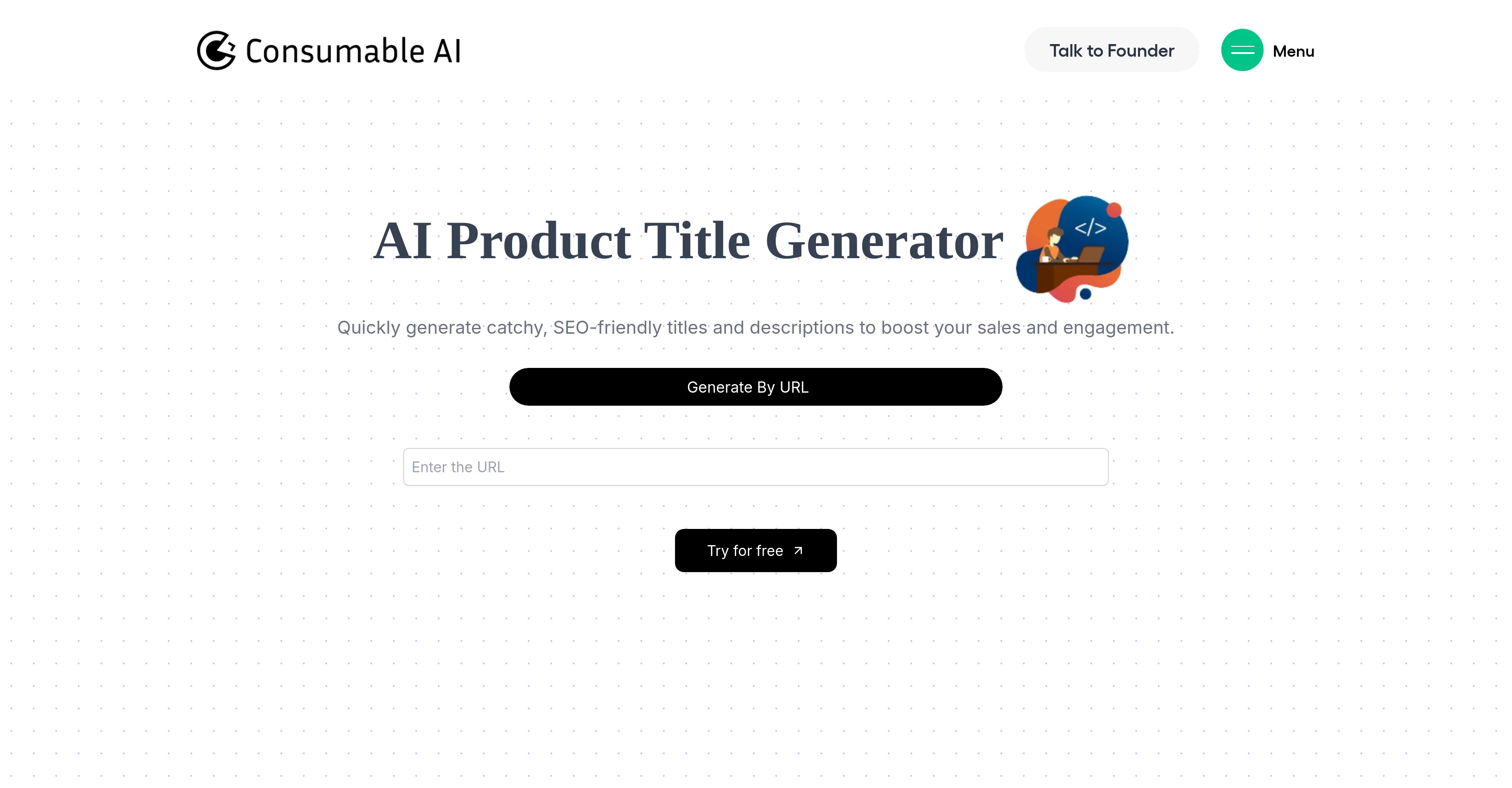 AI Product Title Generator website