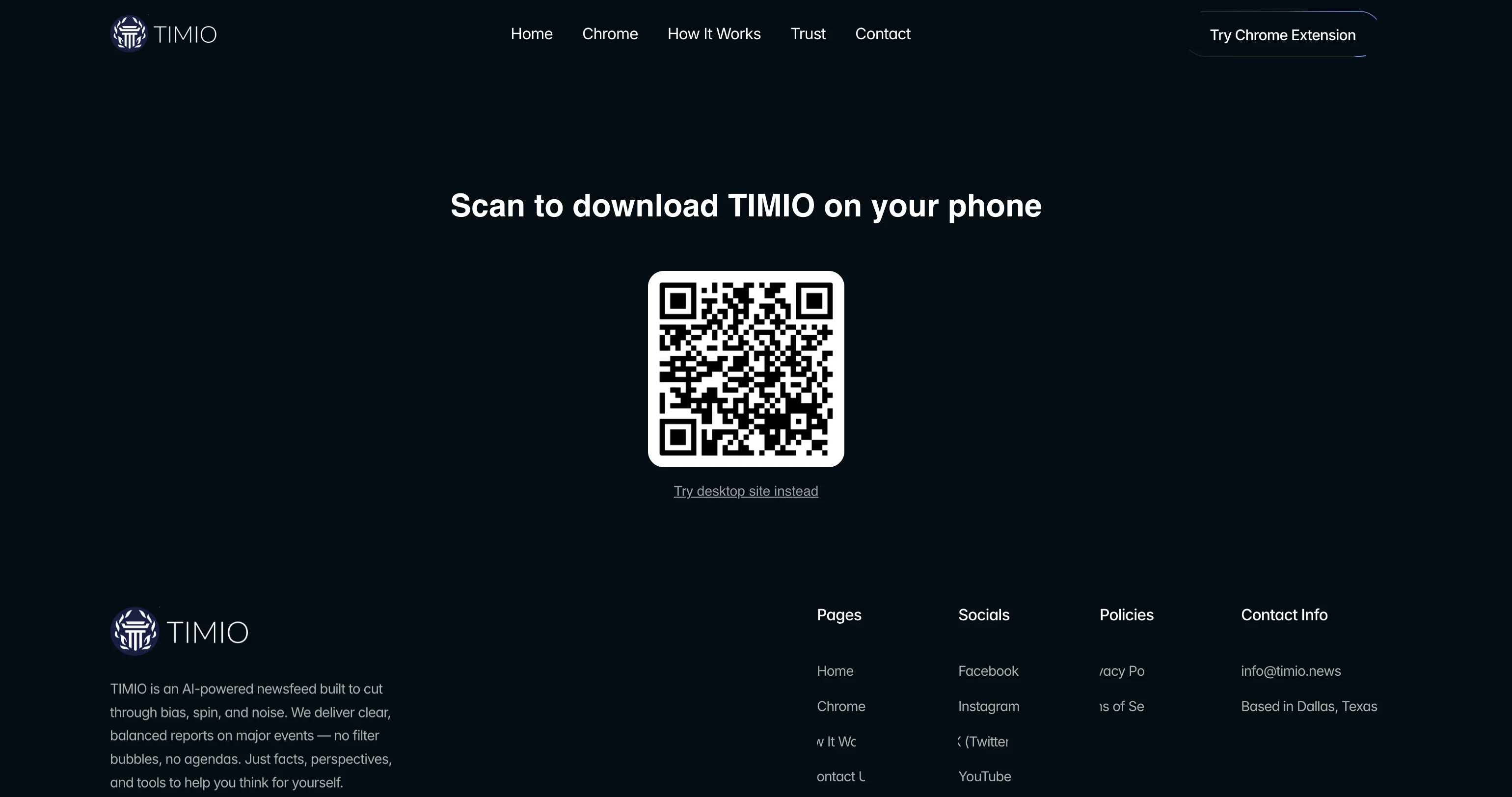 TIMIO News website