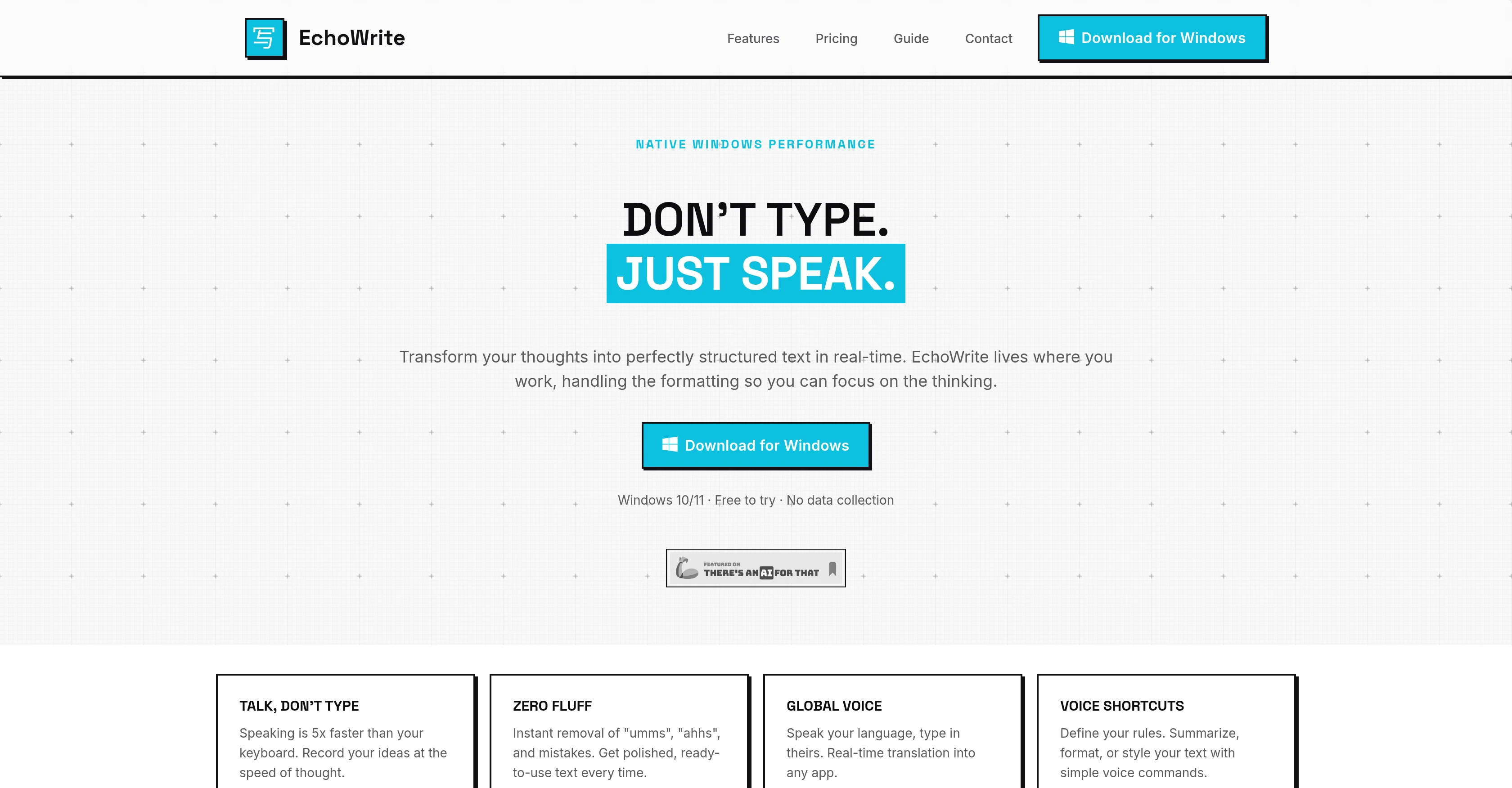 EchoWrite website
