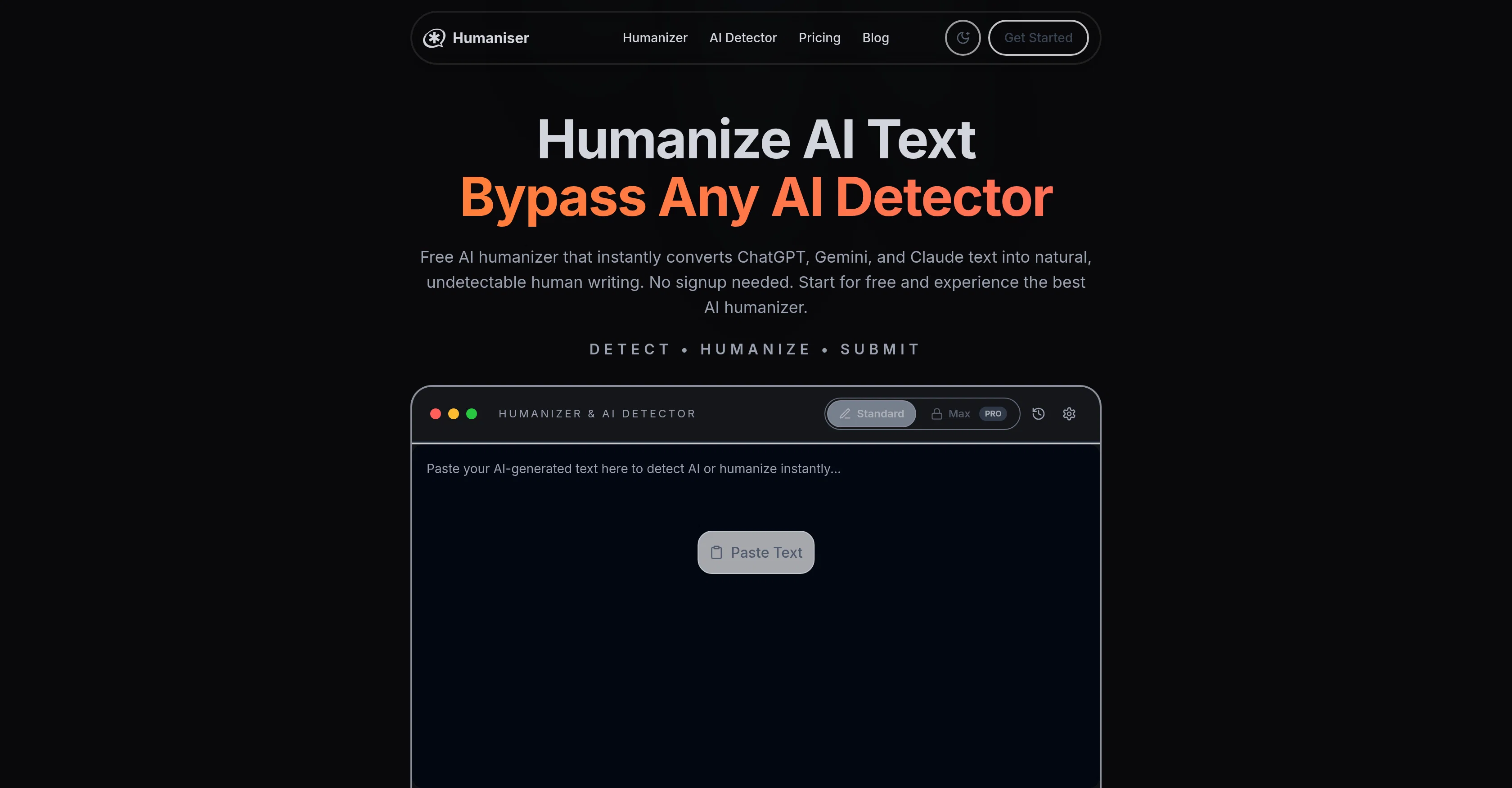 Humaniser website