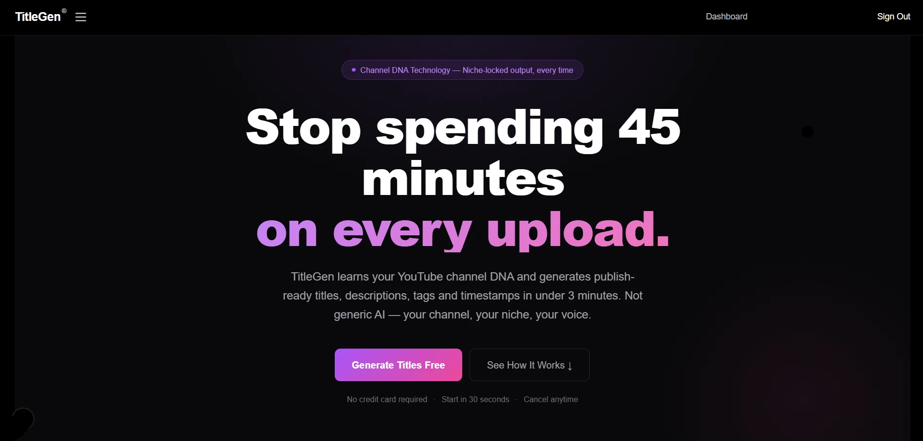TitleGen website