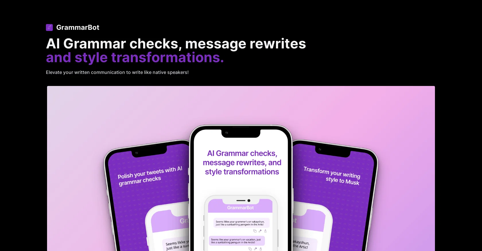GrammarBot website