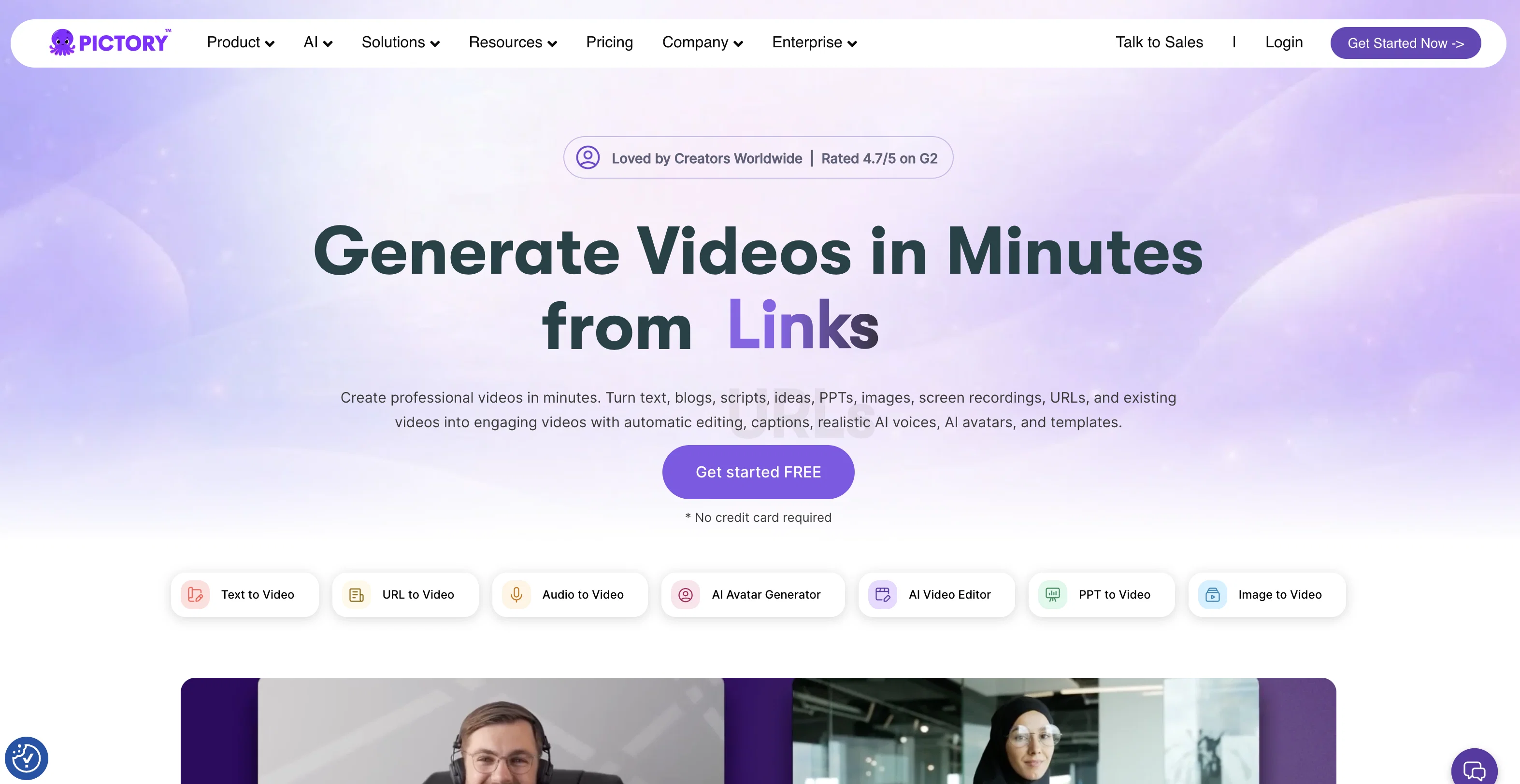 Pictory website