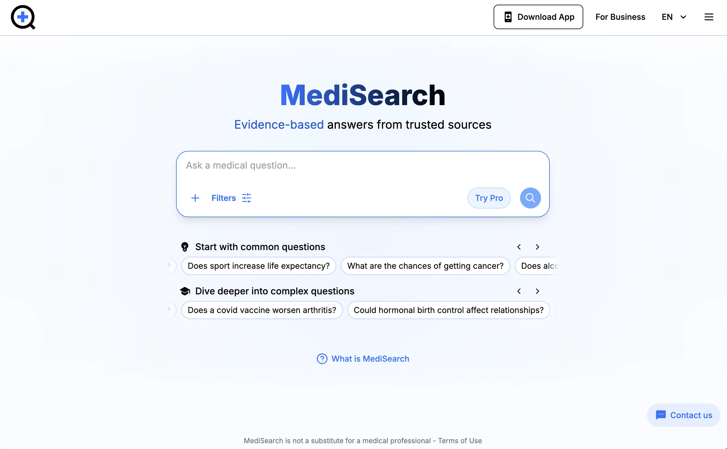 MediSearch website