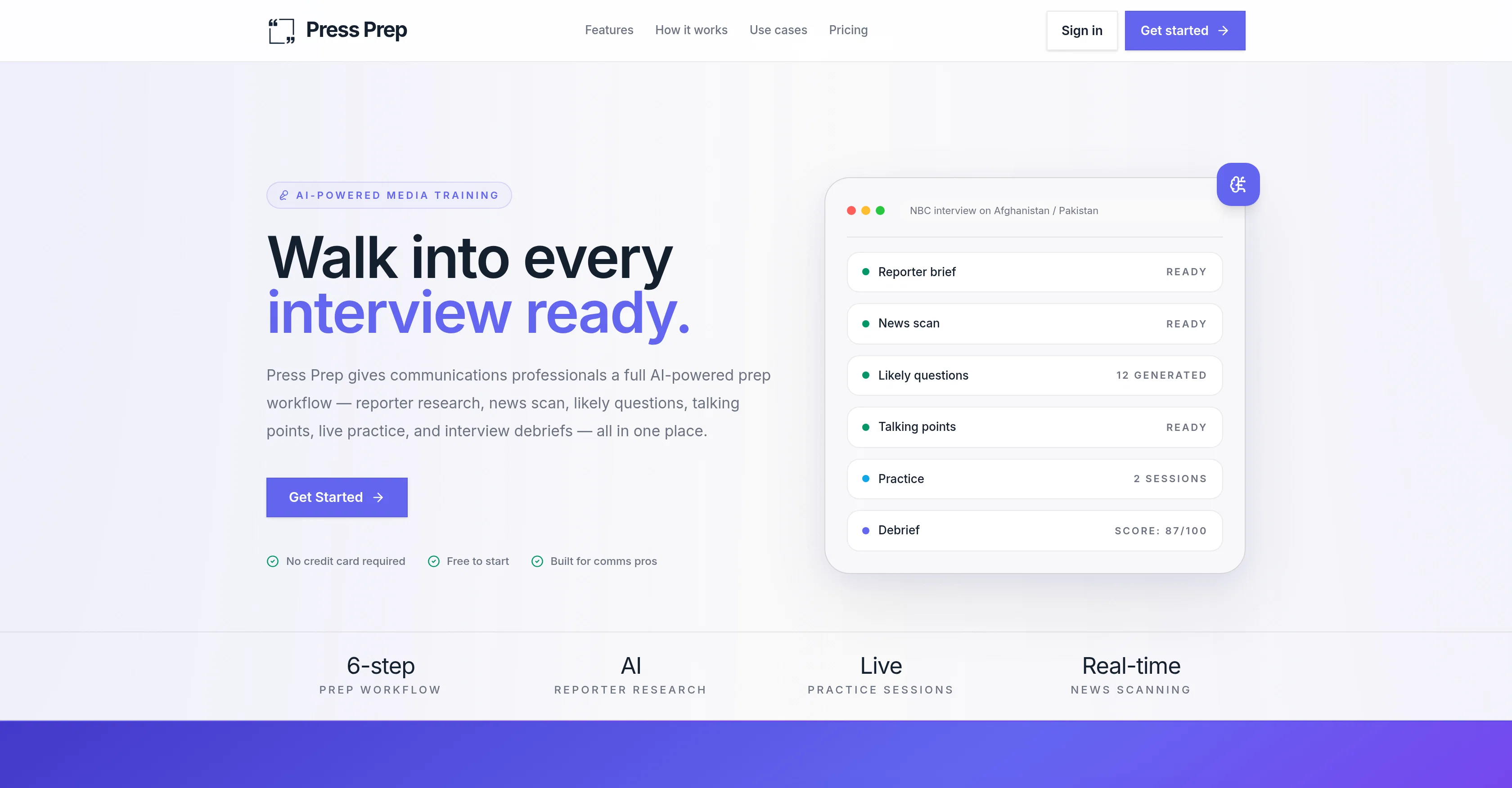 Press Prep website