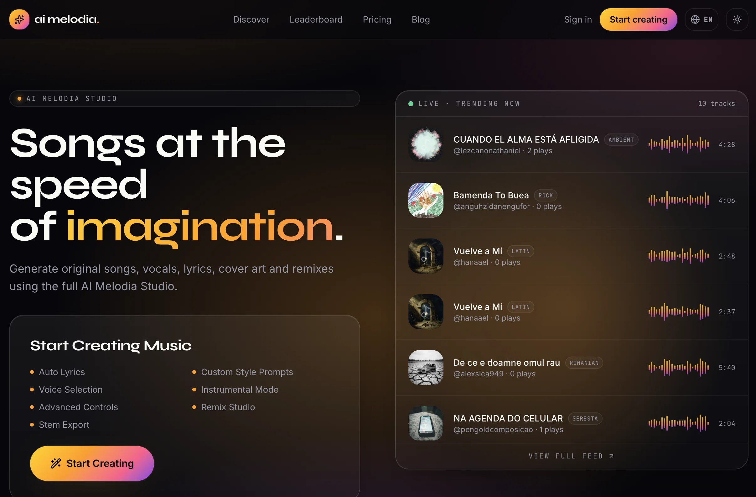 Ai Melodia website