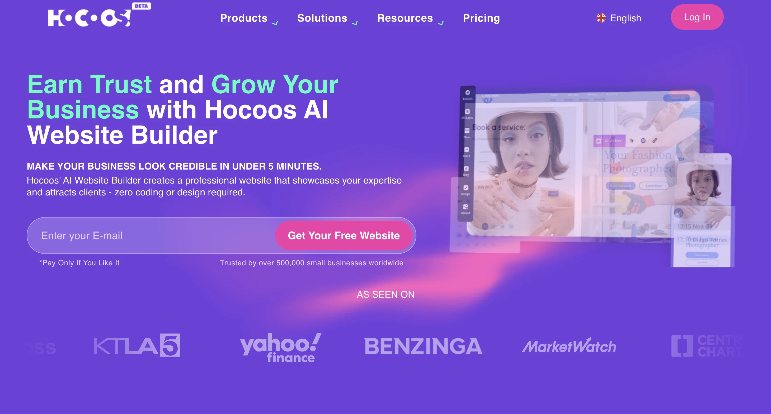 Hocoos website