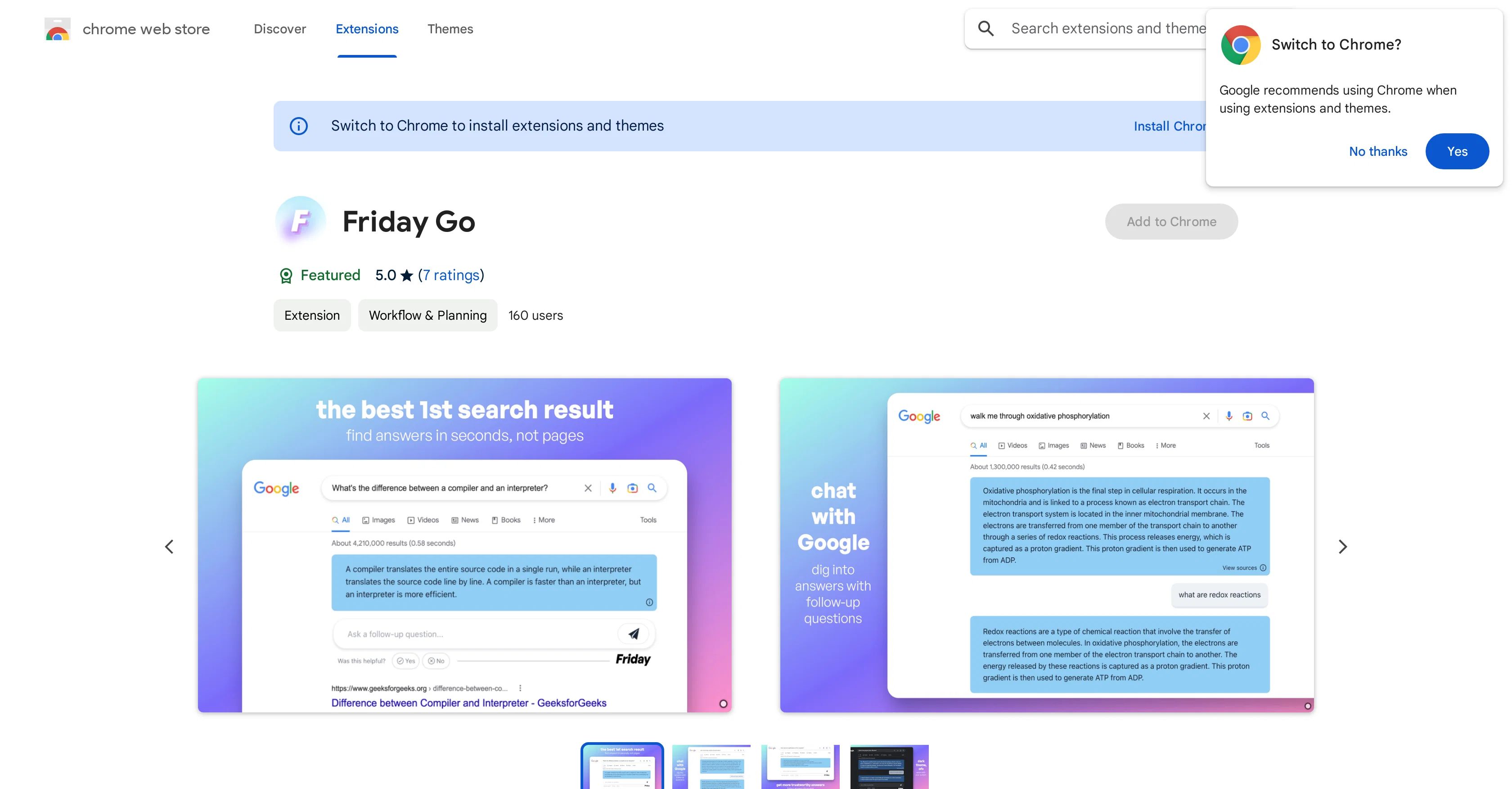 Friday Go website