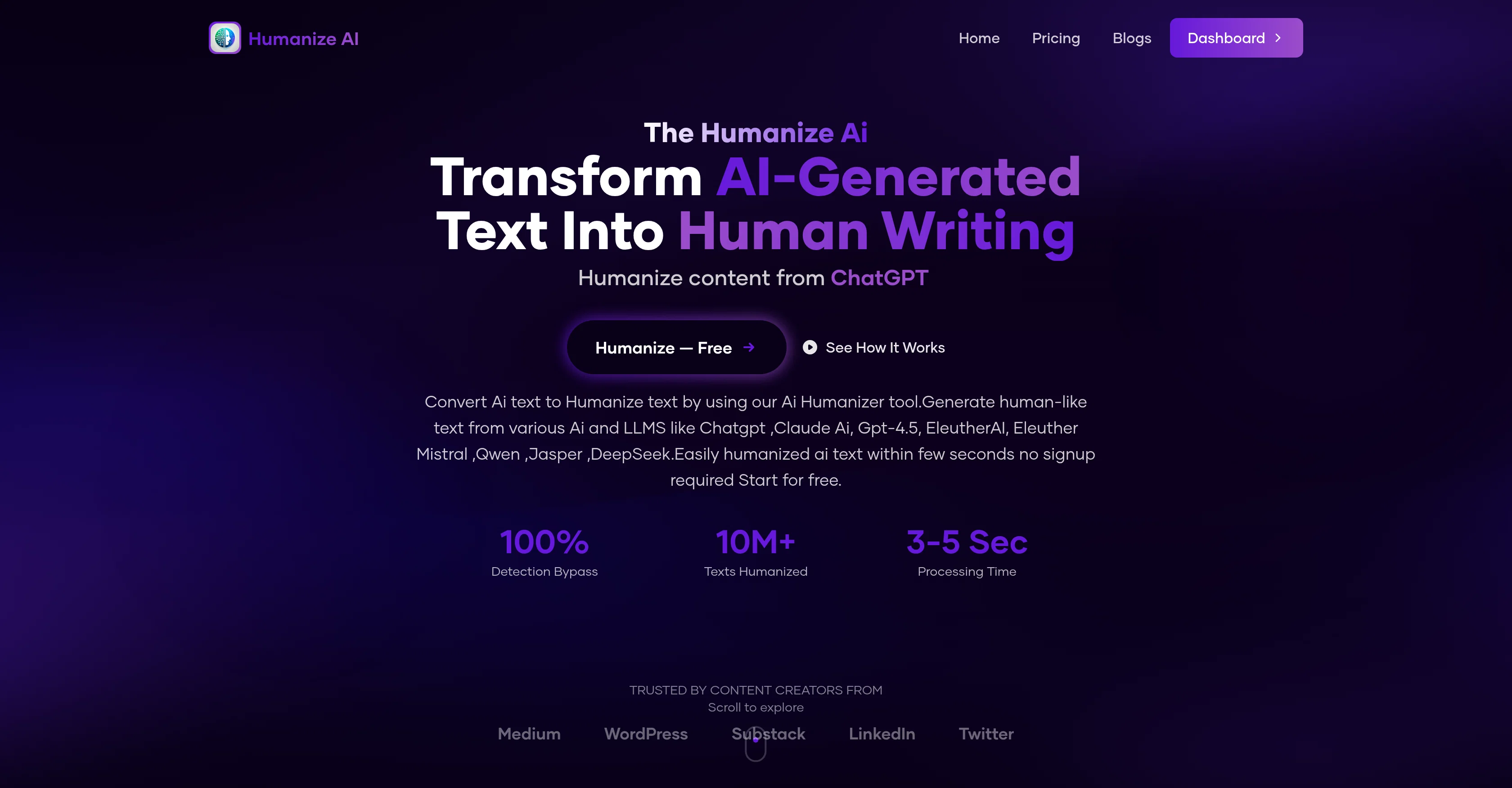 Humanize AI Pro website