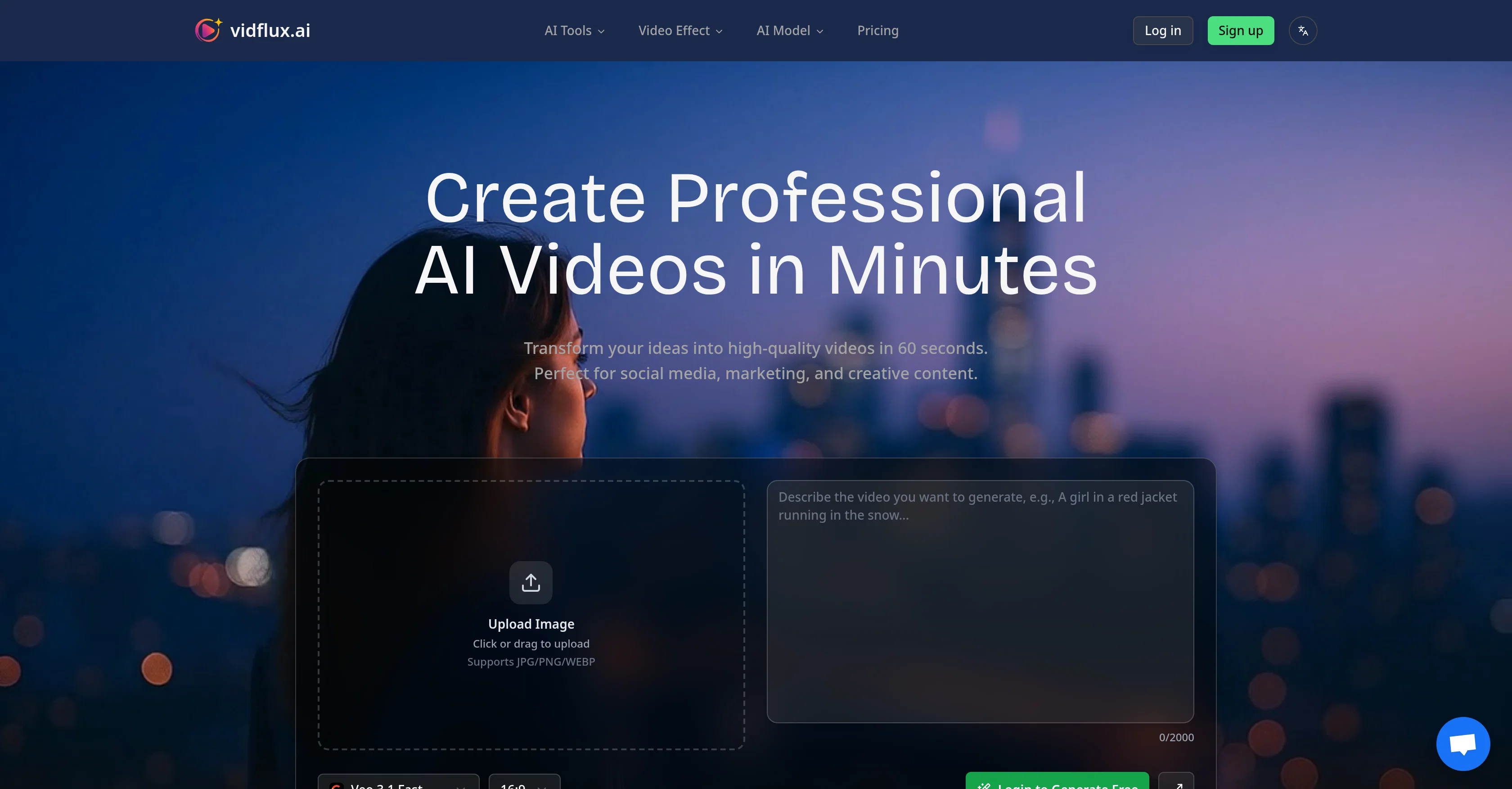 VidFlux AI website