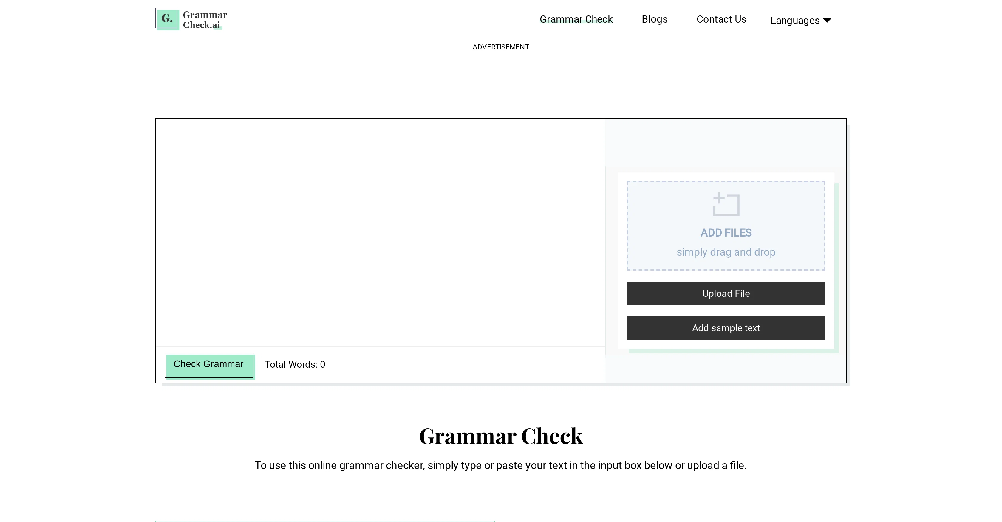Grammar Check website