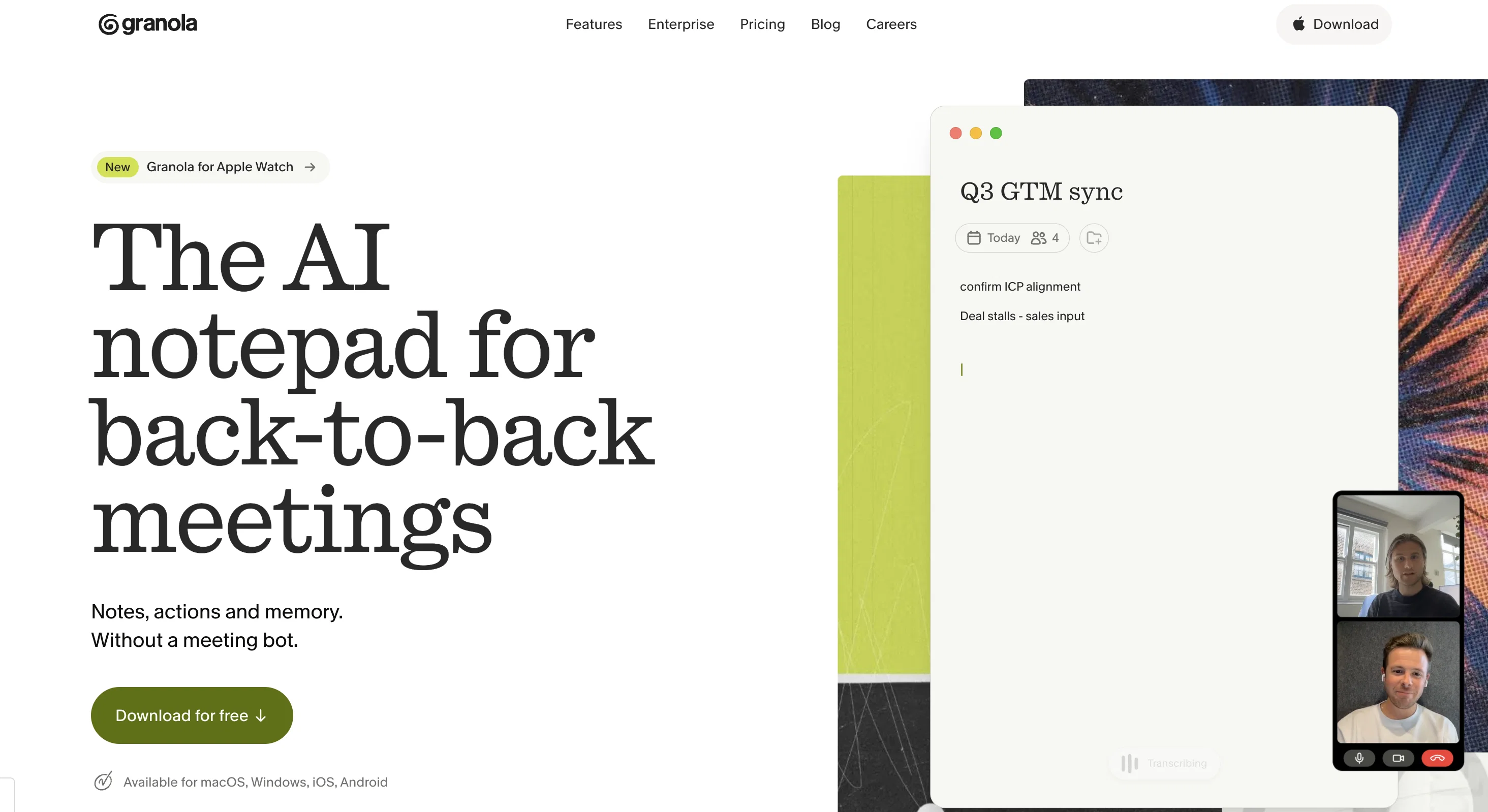 Granola website