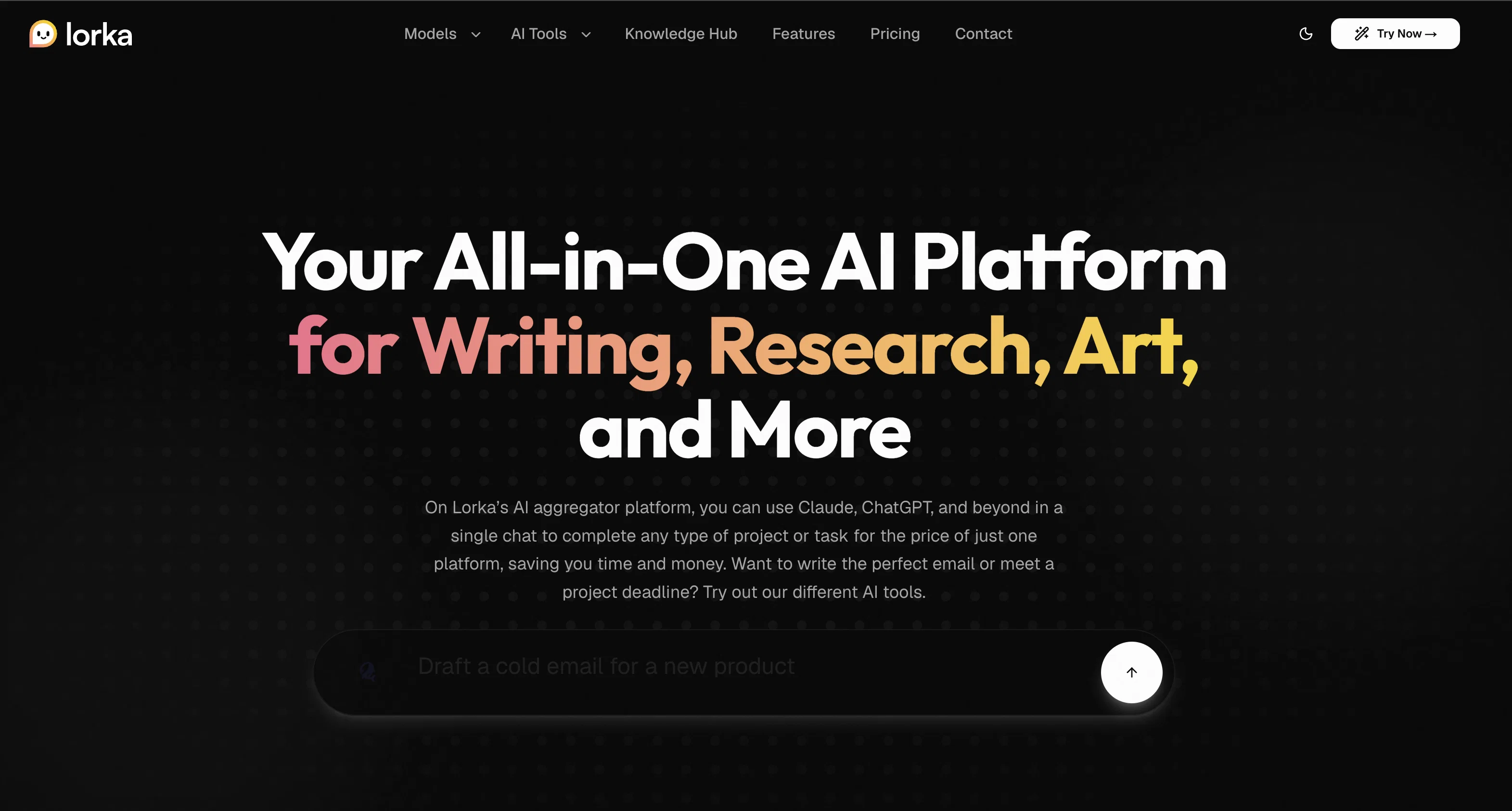 Lorka AI website