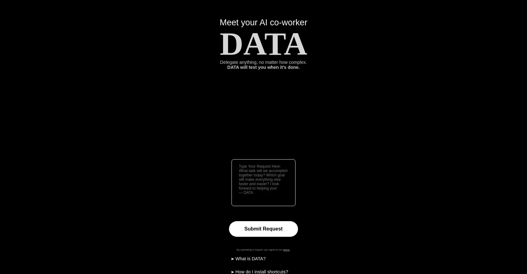 Hey Data website