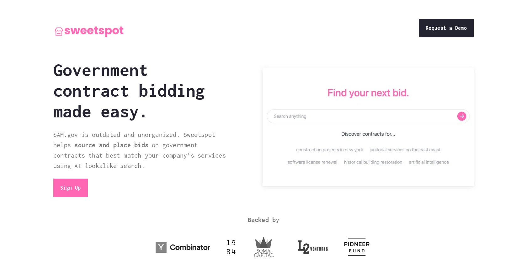 Sweetspot website