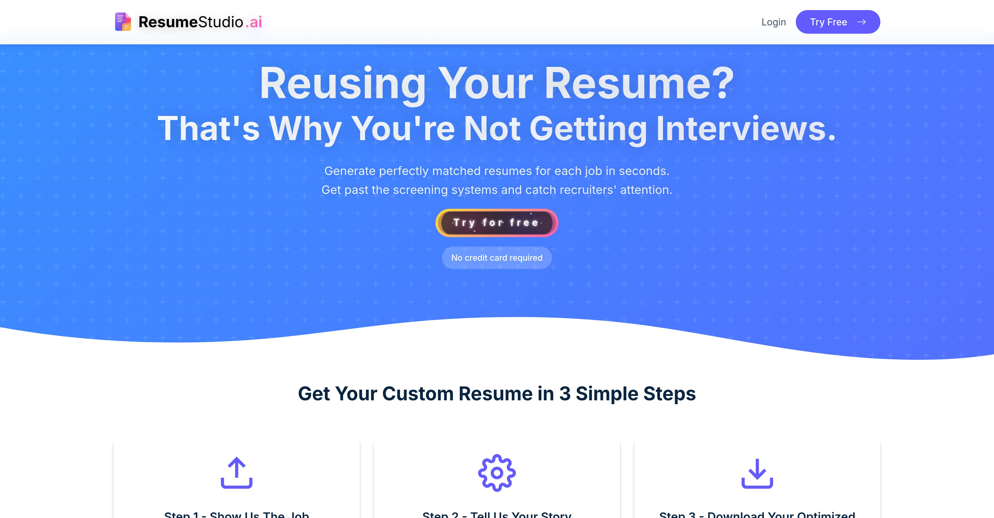 Resume Studio website