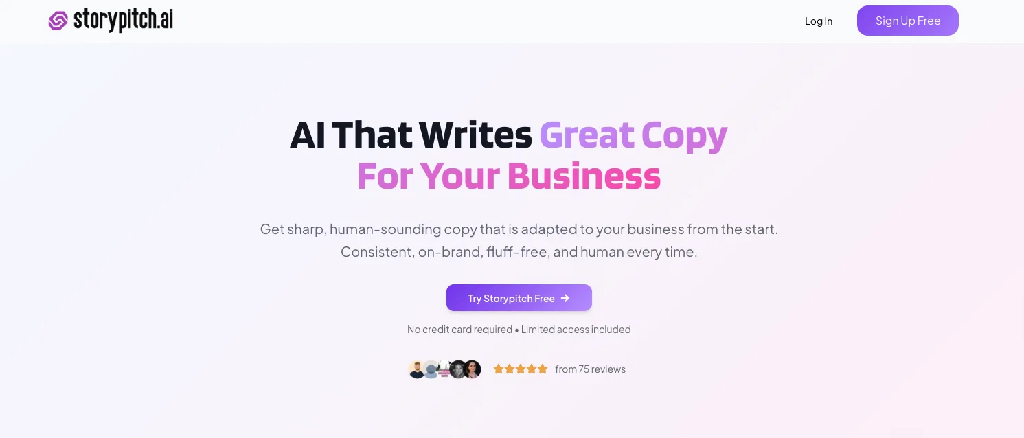 Storypitch.ai website