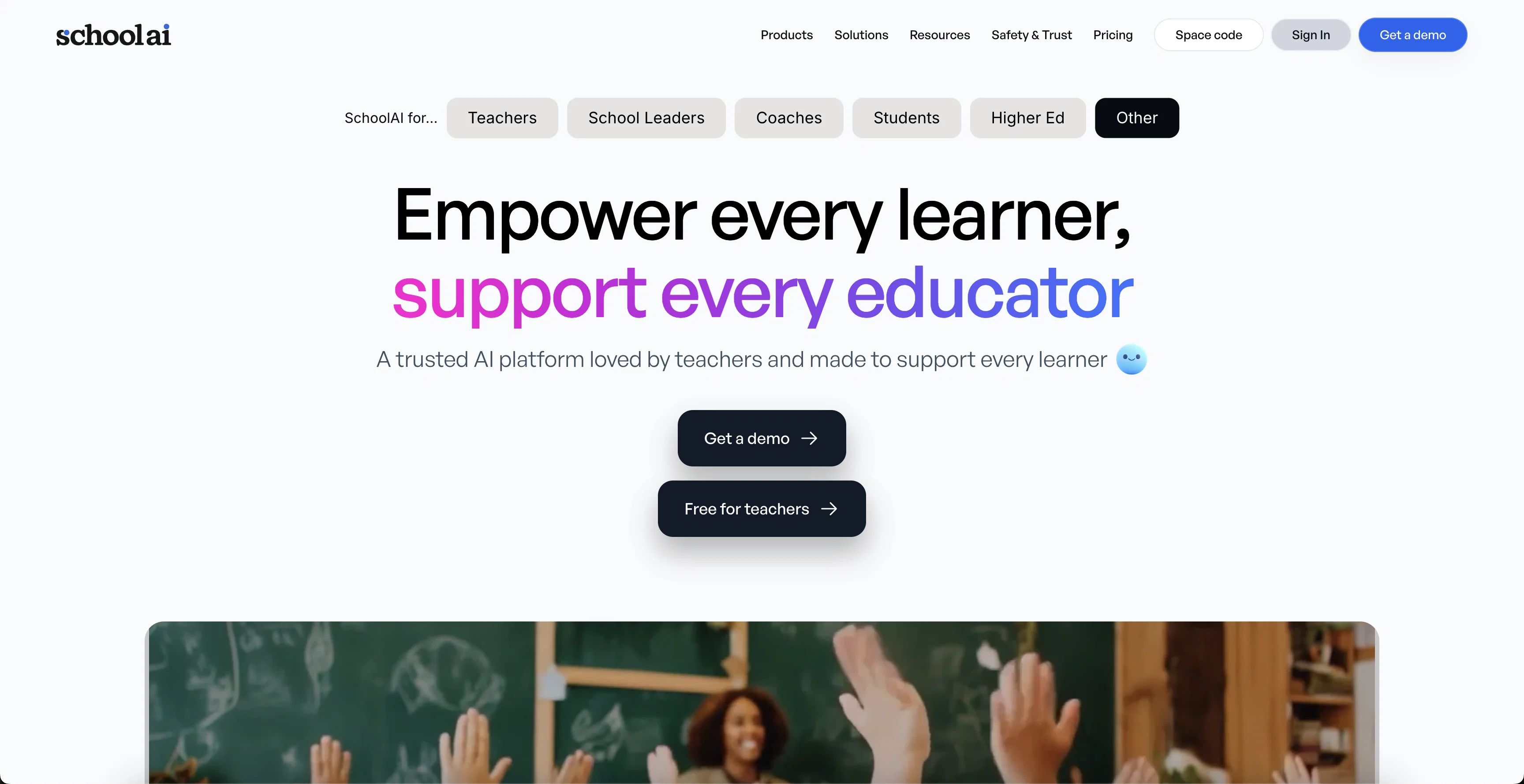 SchoolAI website
