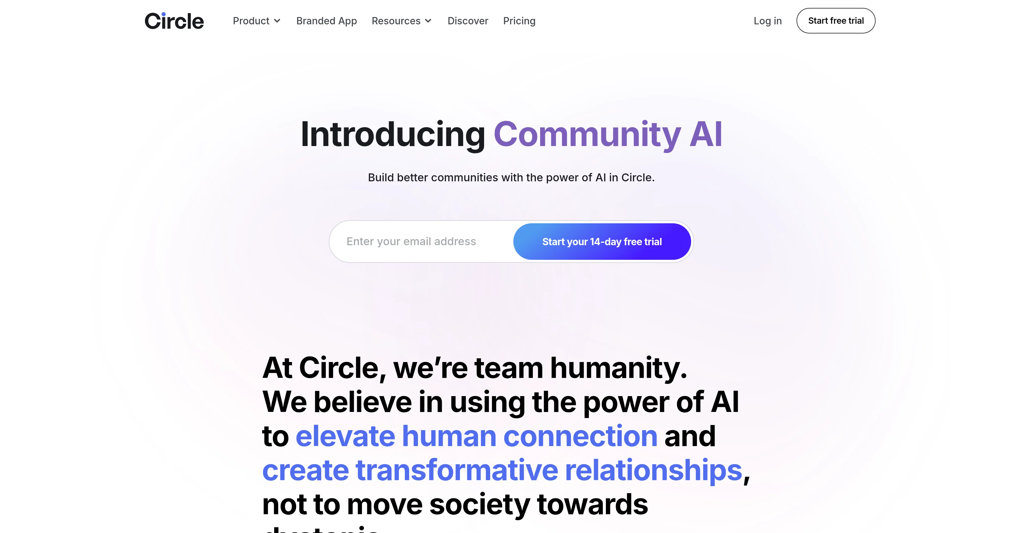 Community AI by Circle website