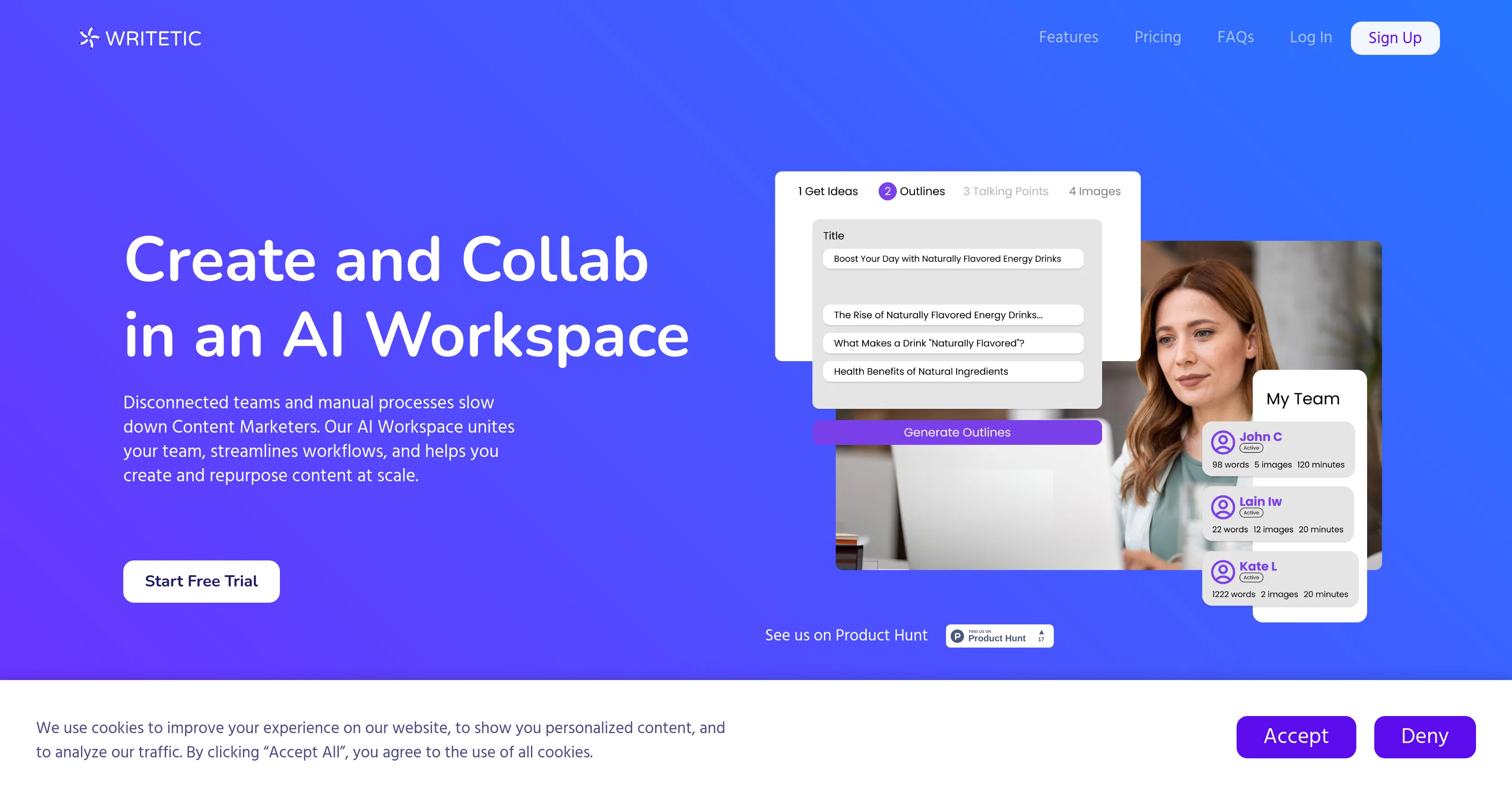 Writetic website