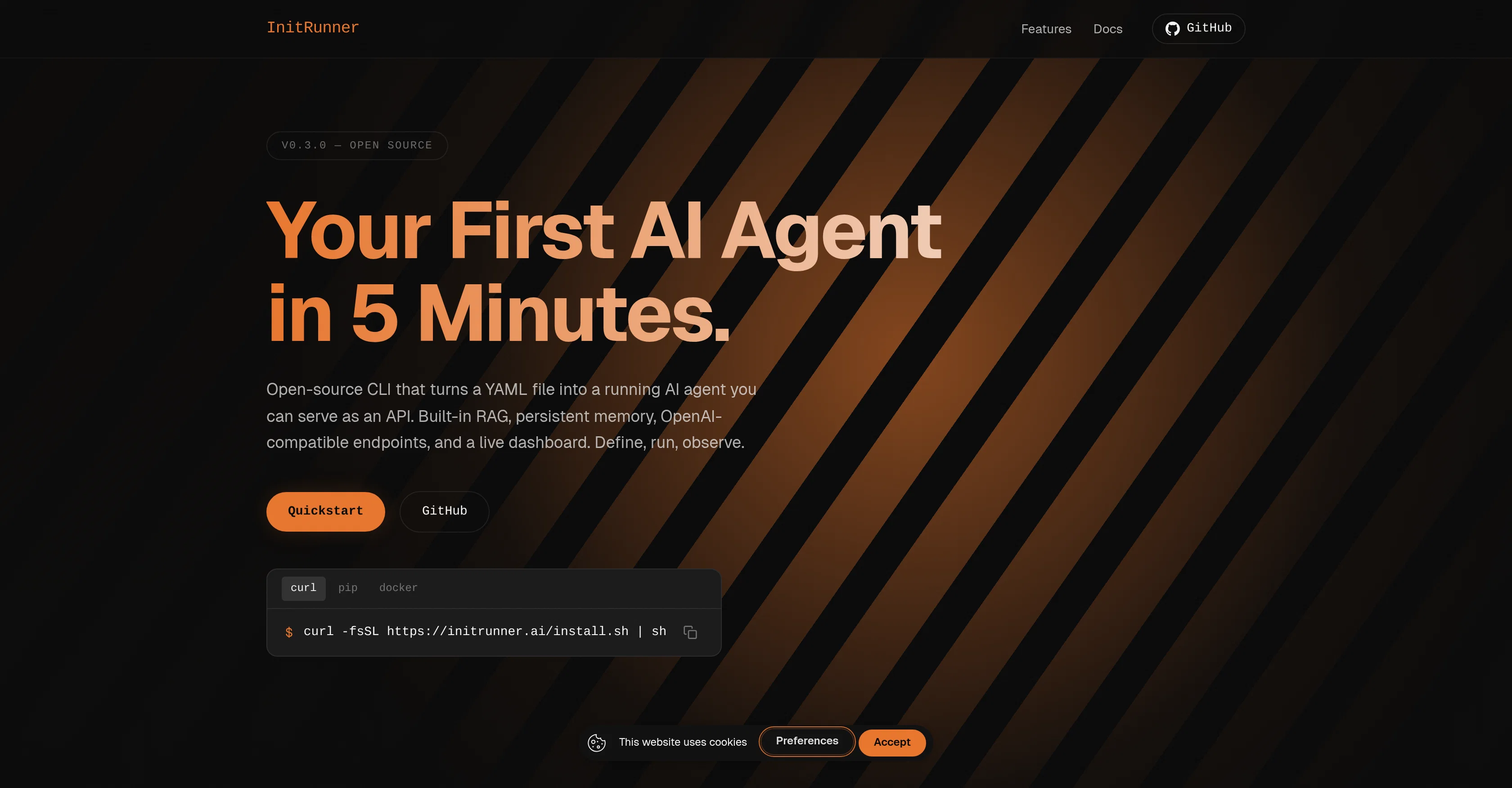 InitRunner website