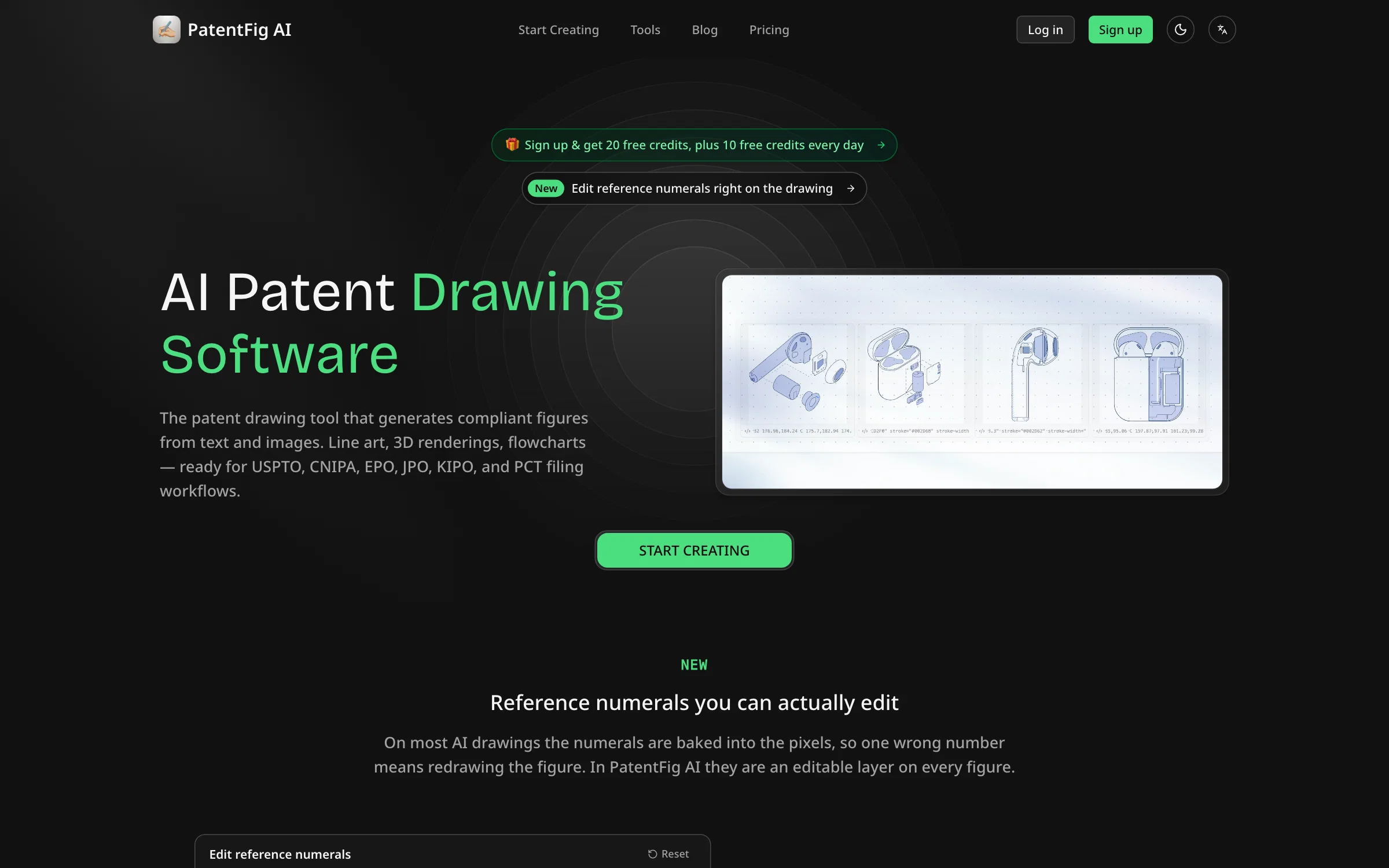 PatentFig AI website