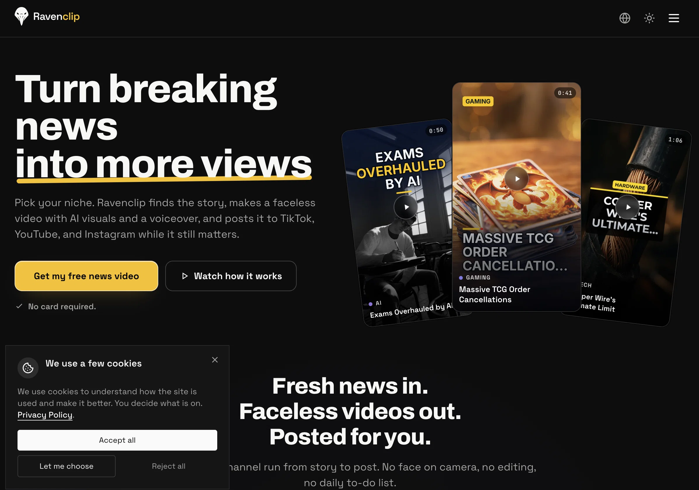 Ravenclip website