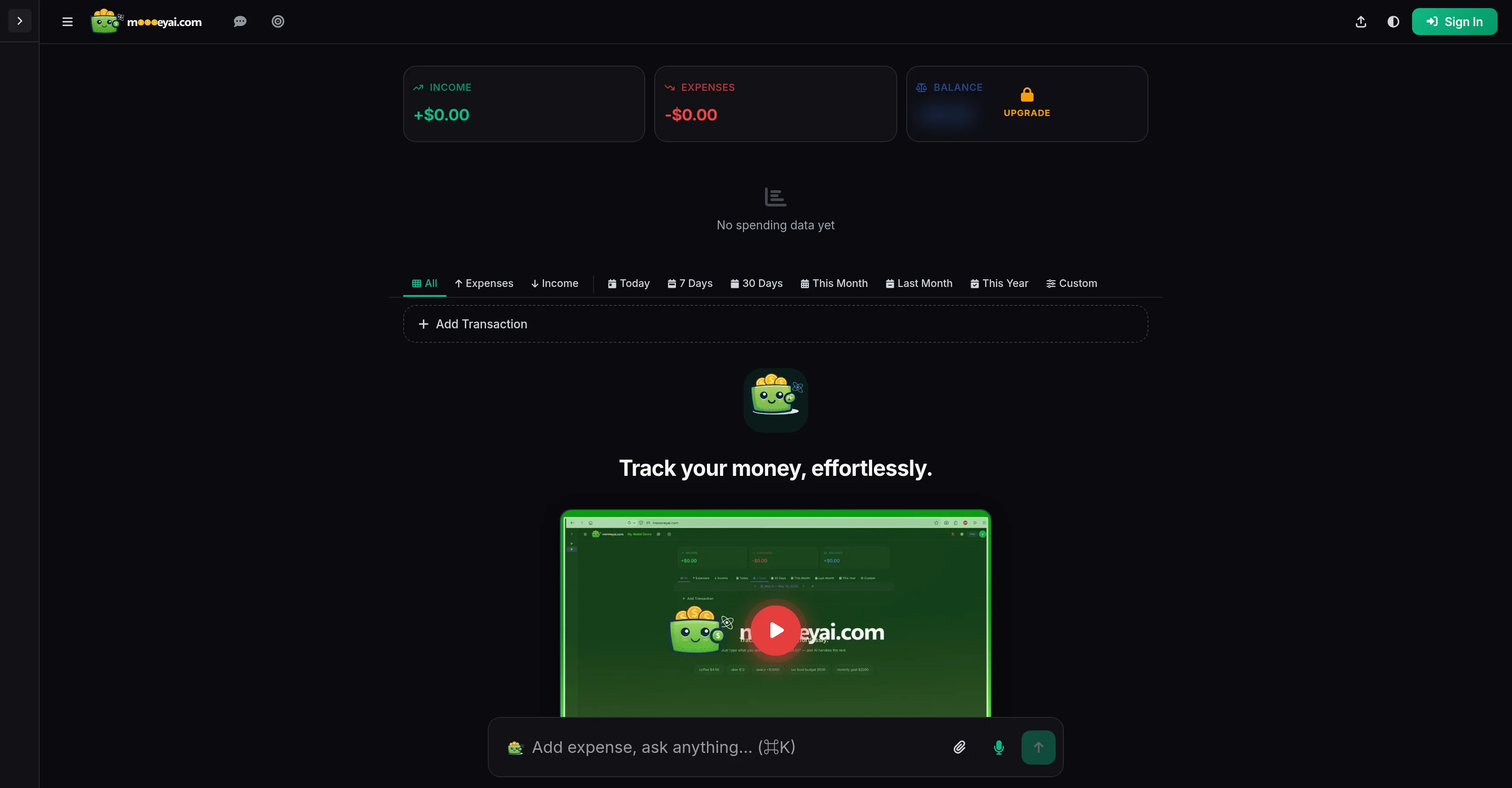 Moooney AI website