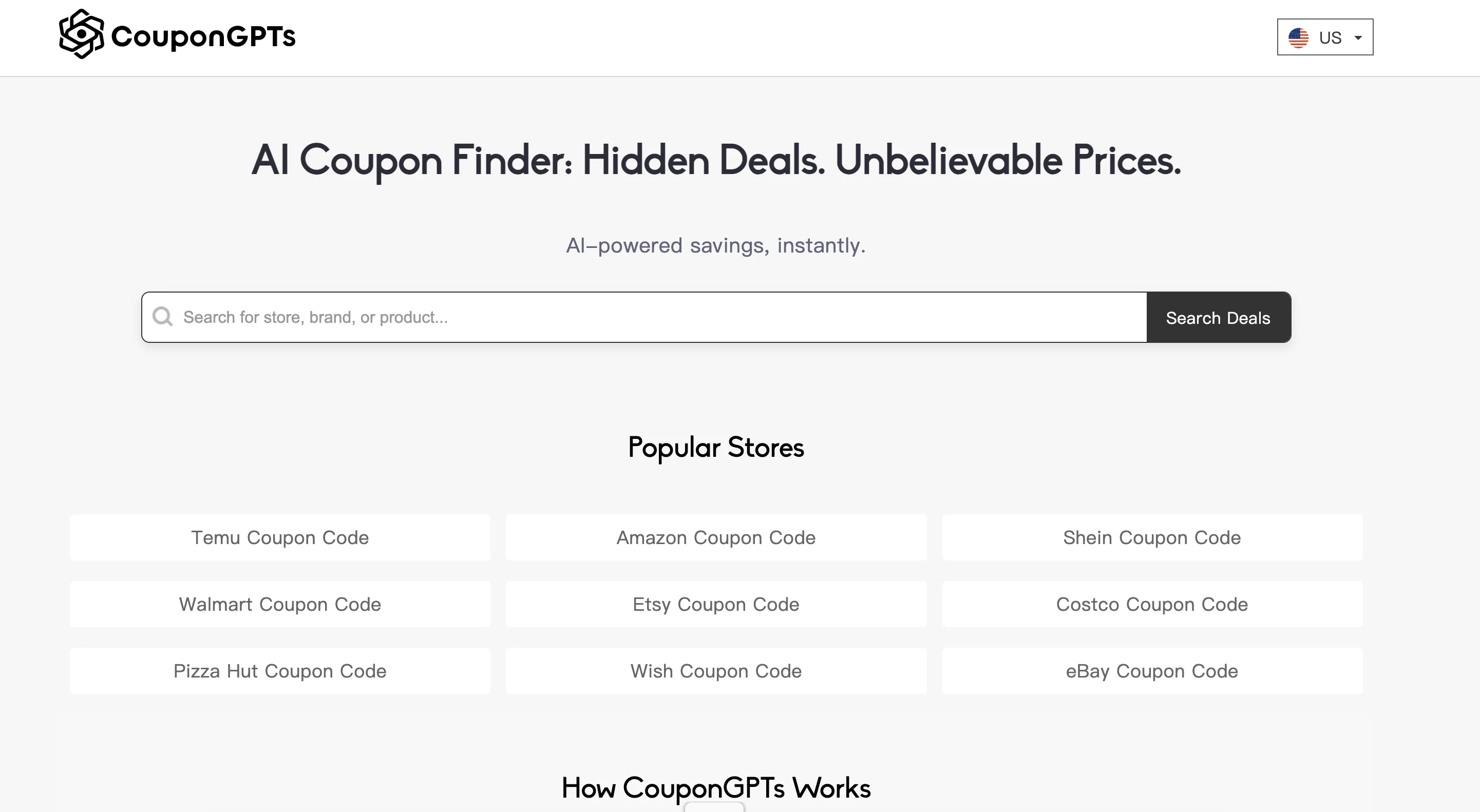 CouponGPTs website