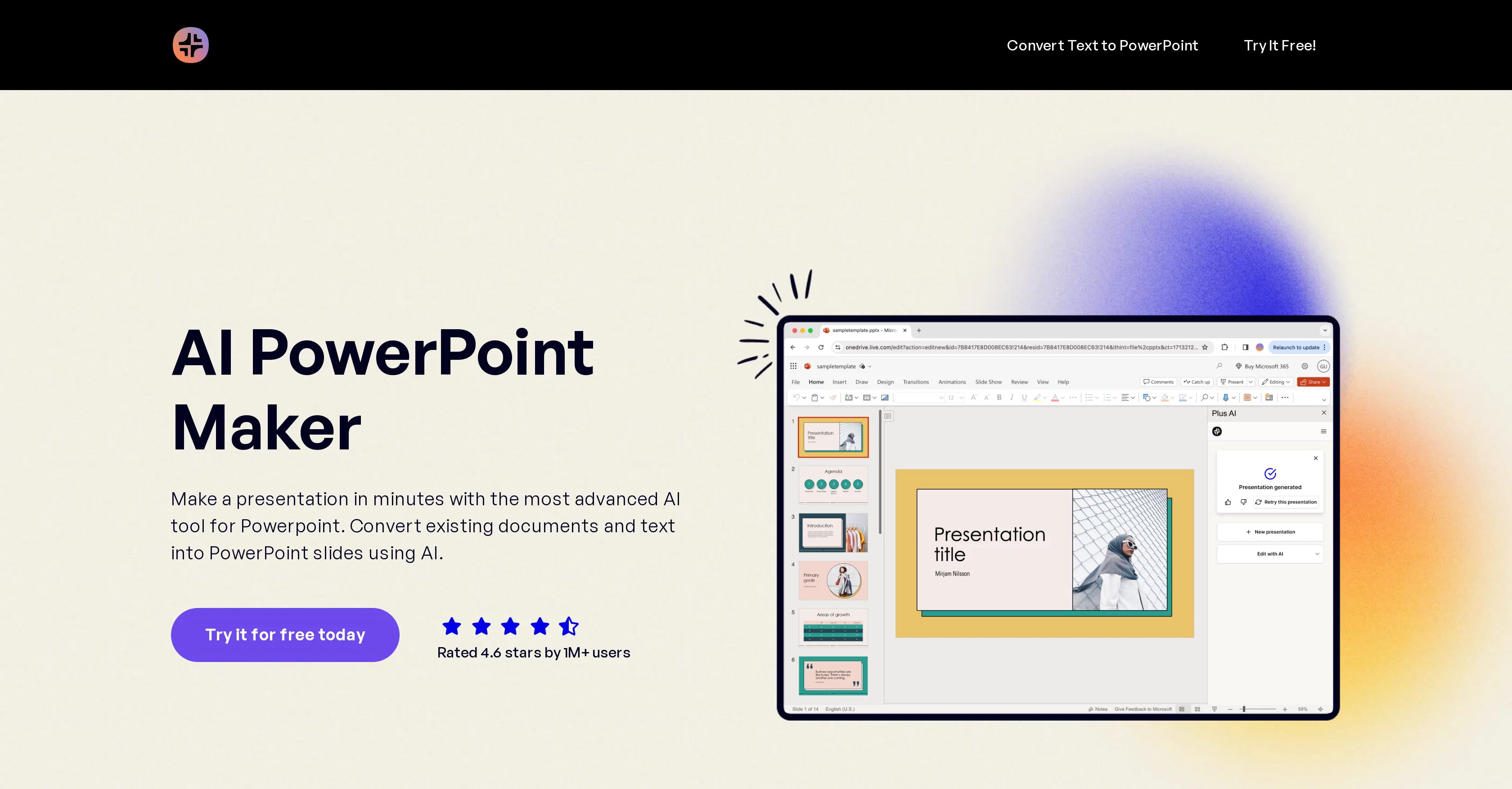 AI PowerPoint Maker website