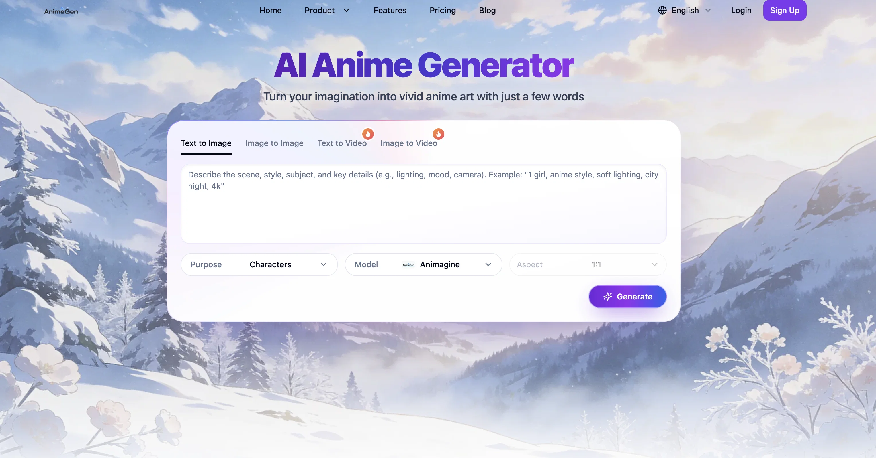 AnimeGen website