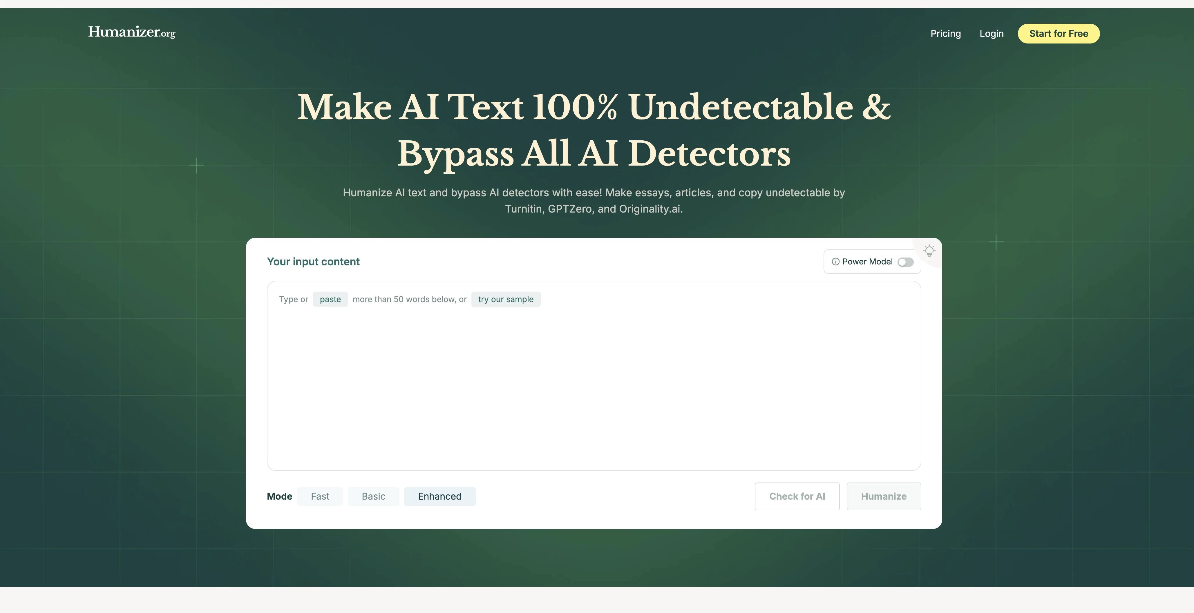 Humanizer.org website