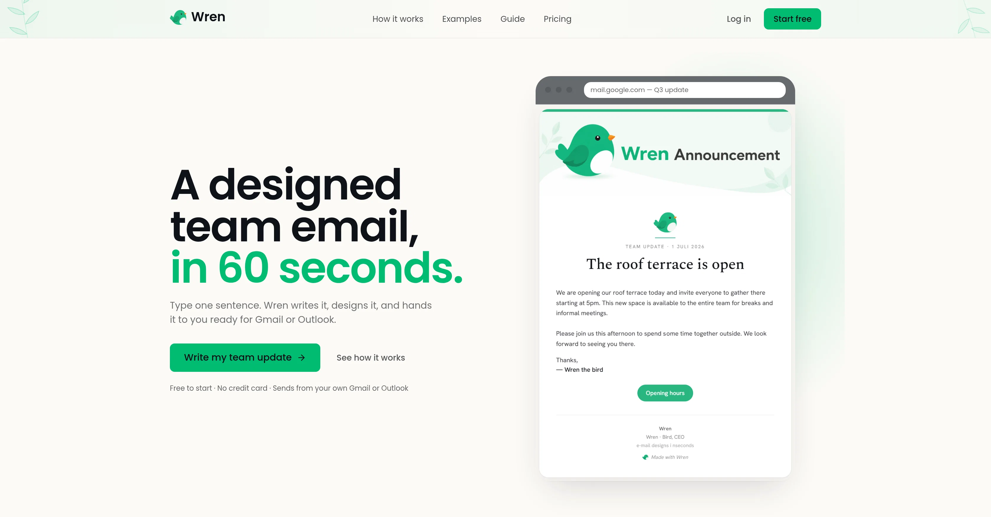 Wren website