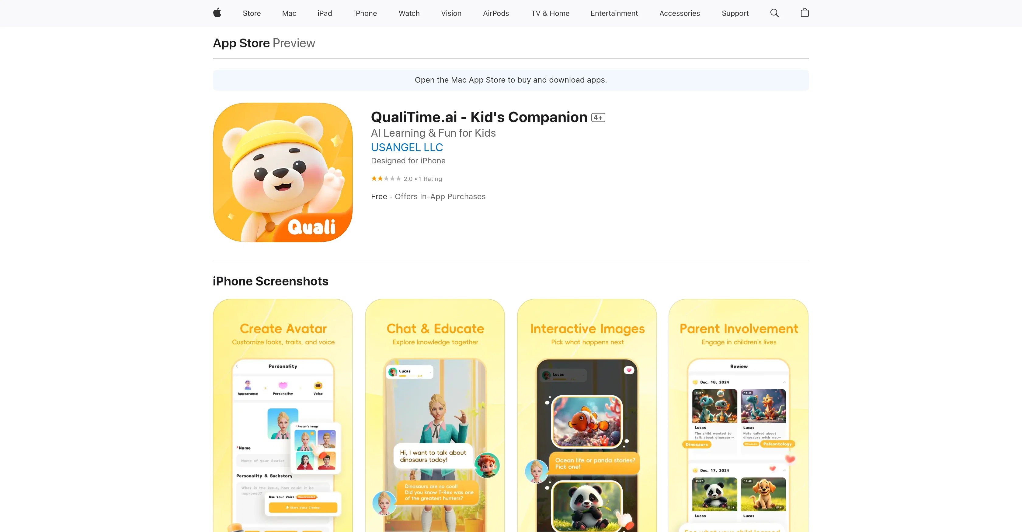 QualiTime.ai - Kid's Companion website