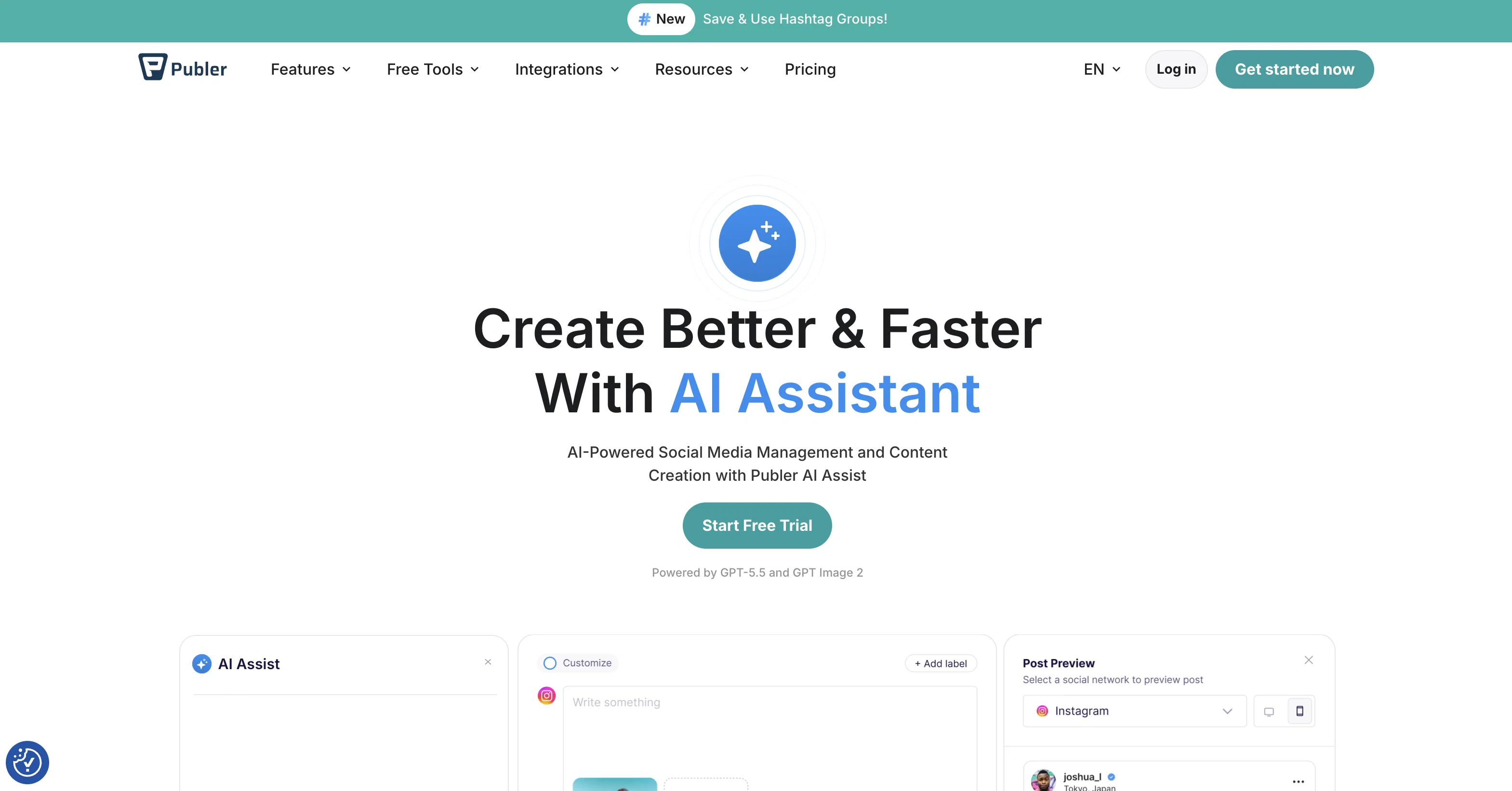 Publer AI website