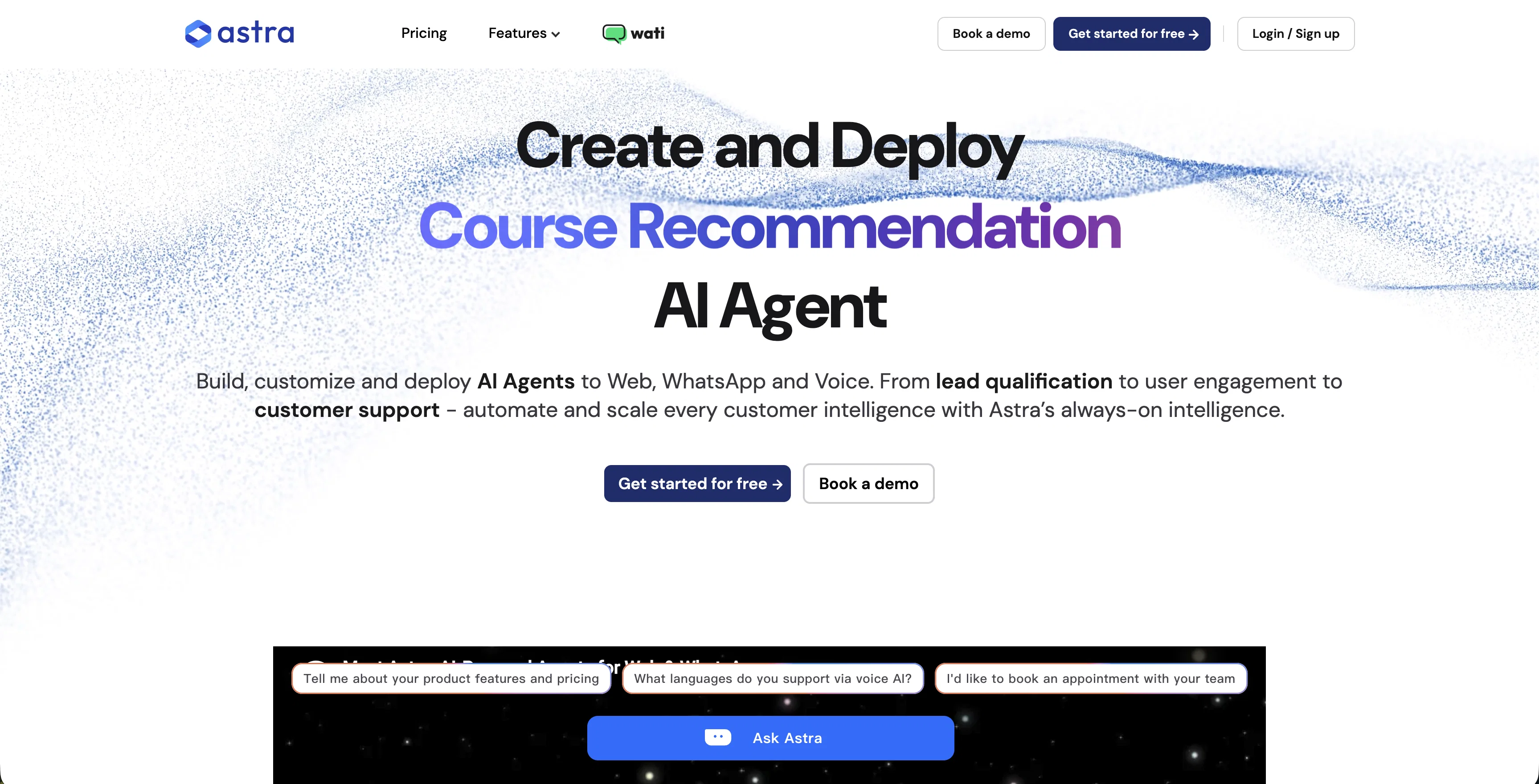 Astra by Wati website