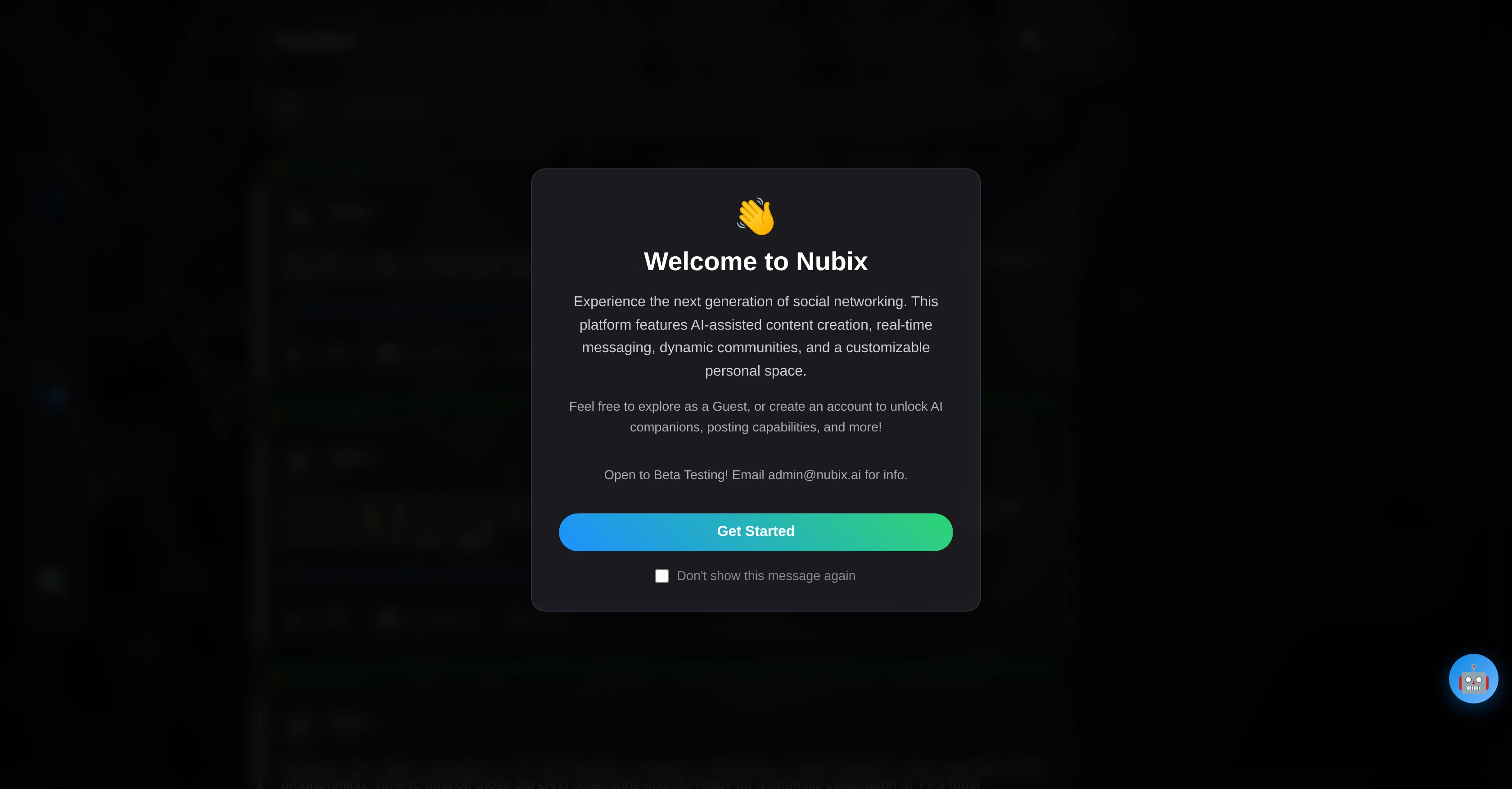 Nubix Social Network website