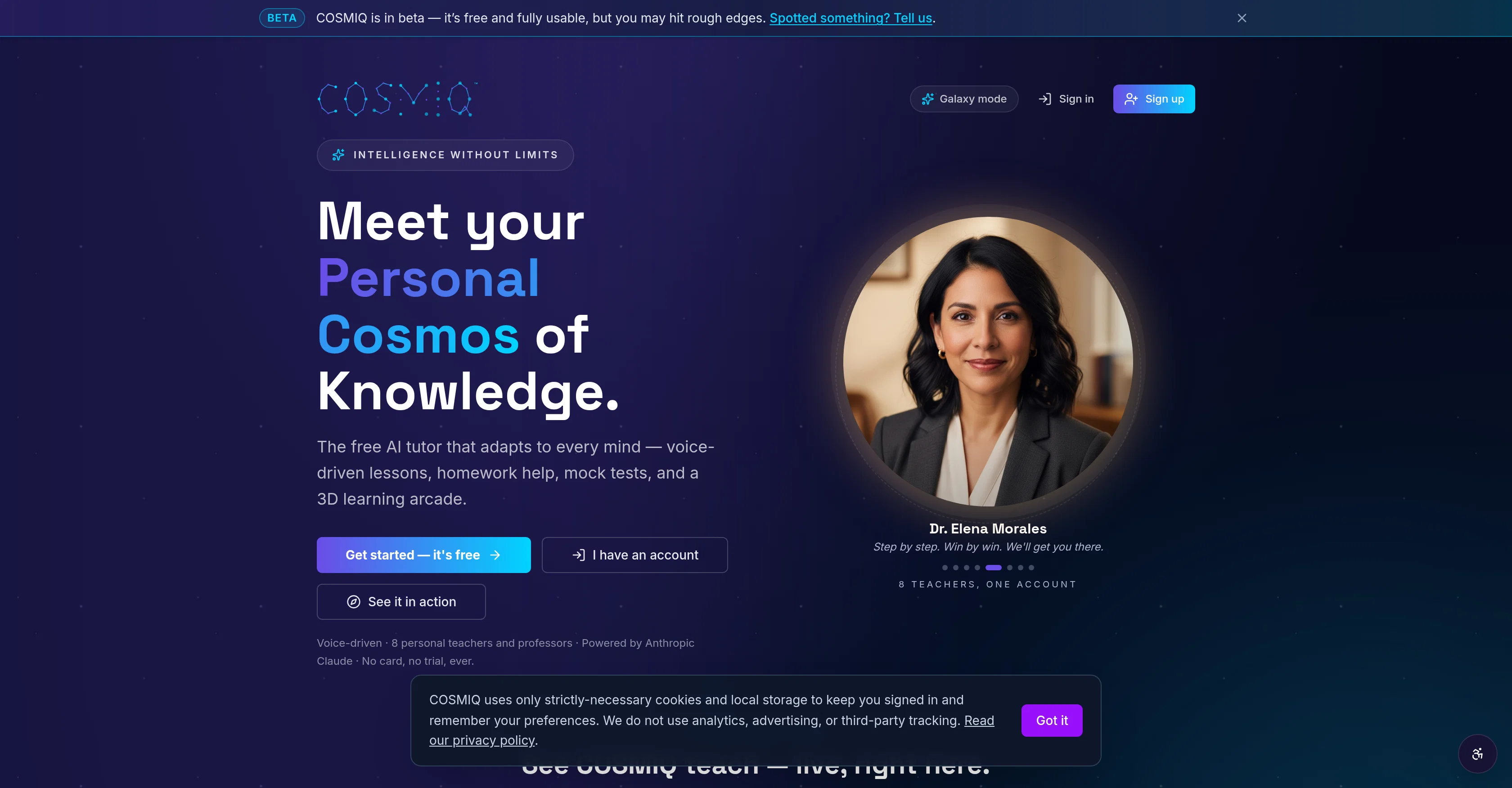 COSMIQ website