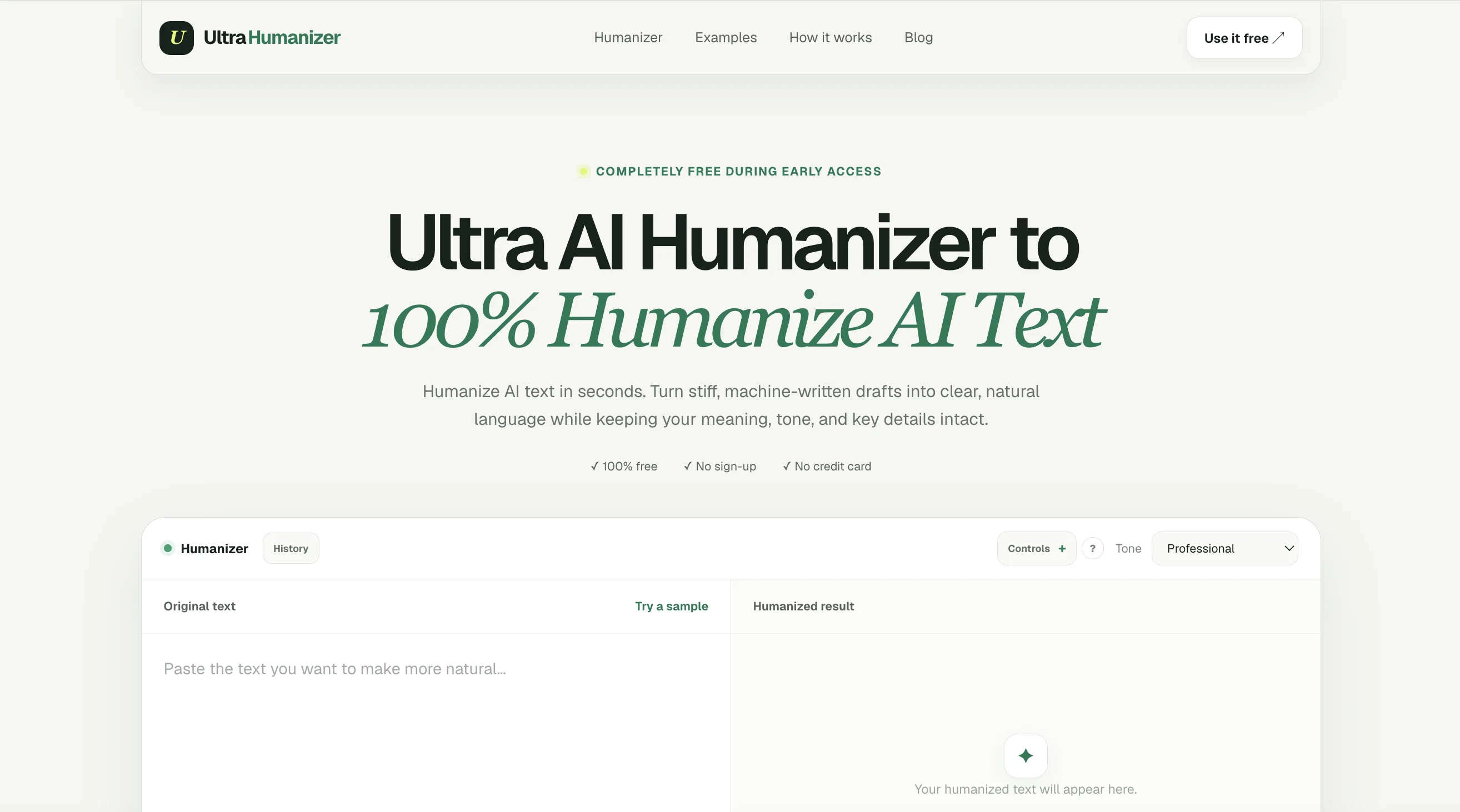 UltraHumanizer website
