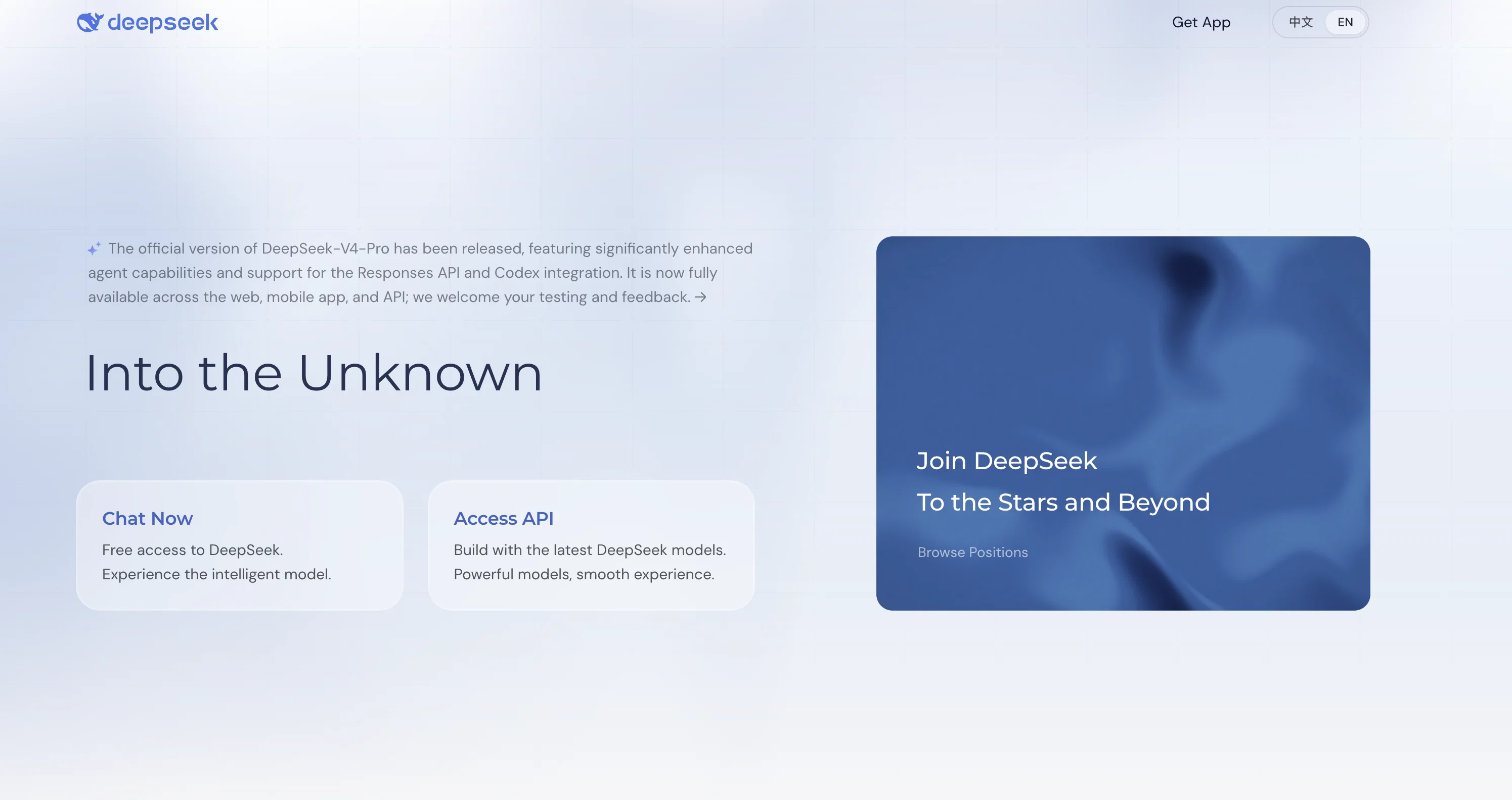 DeepSeek website