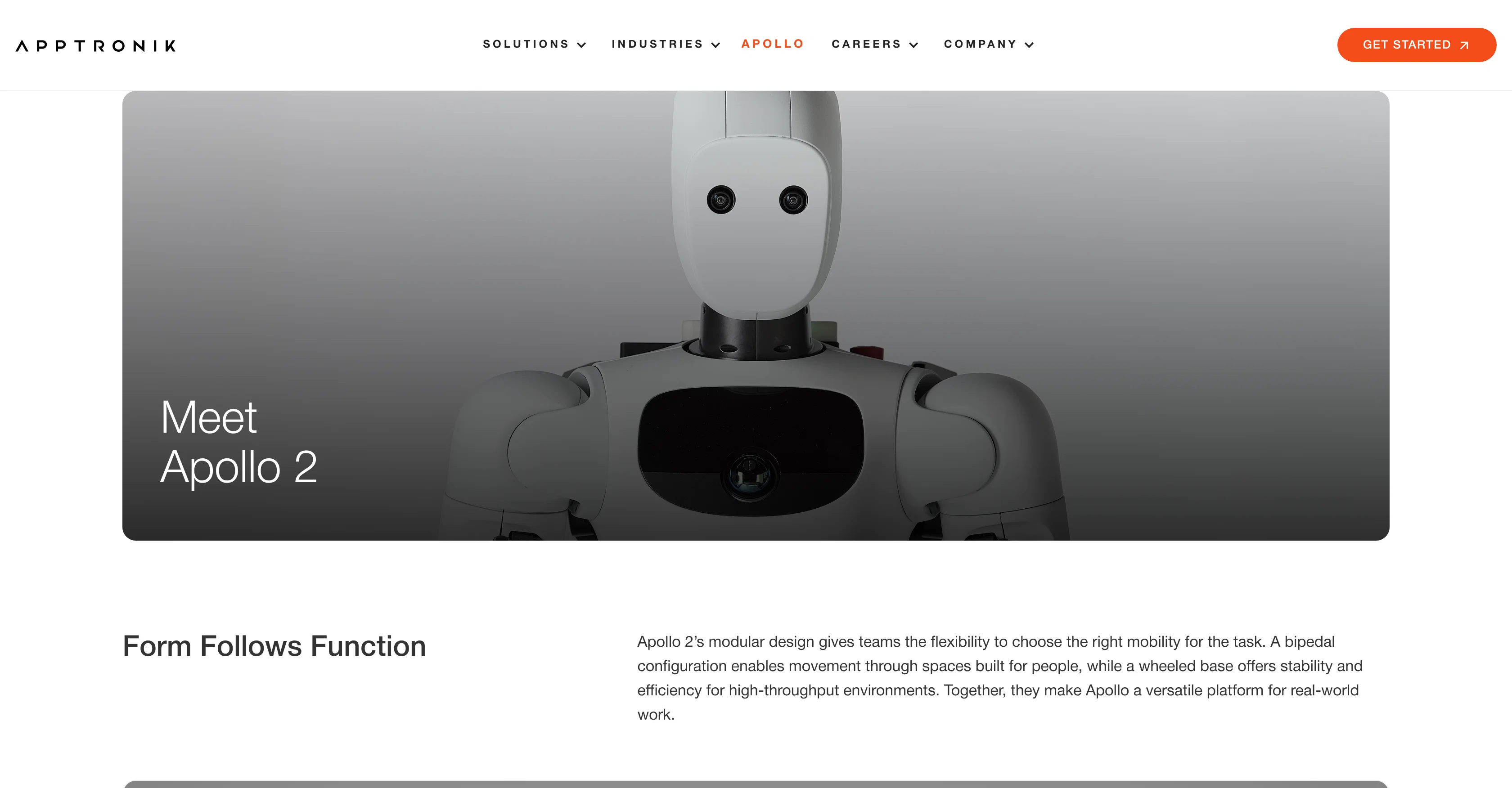 Apptronik Apollo 2 website