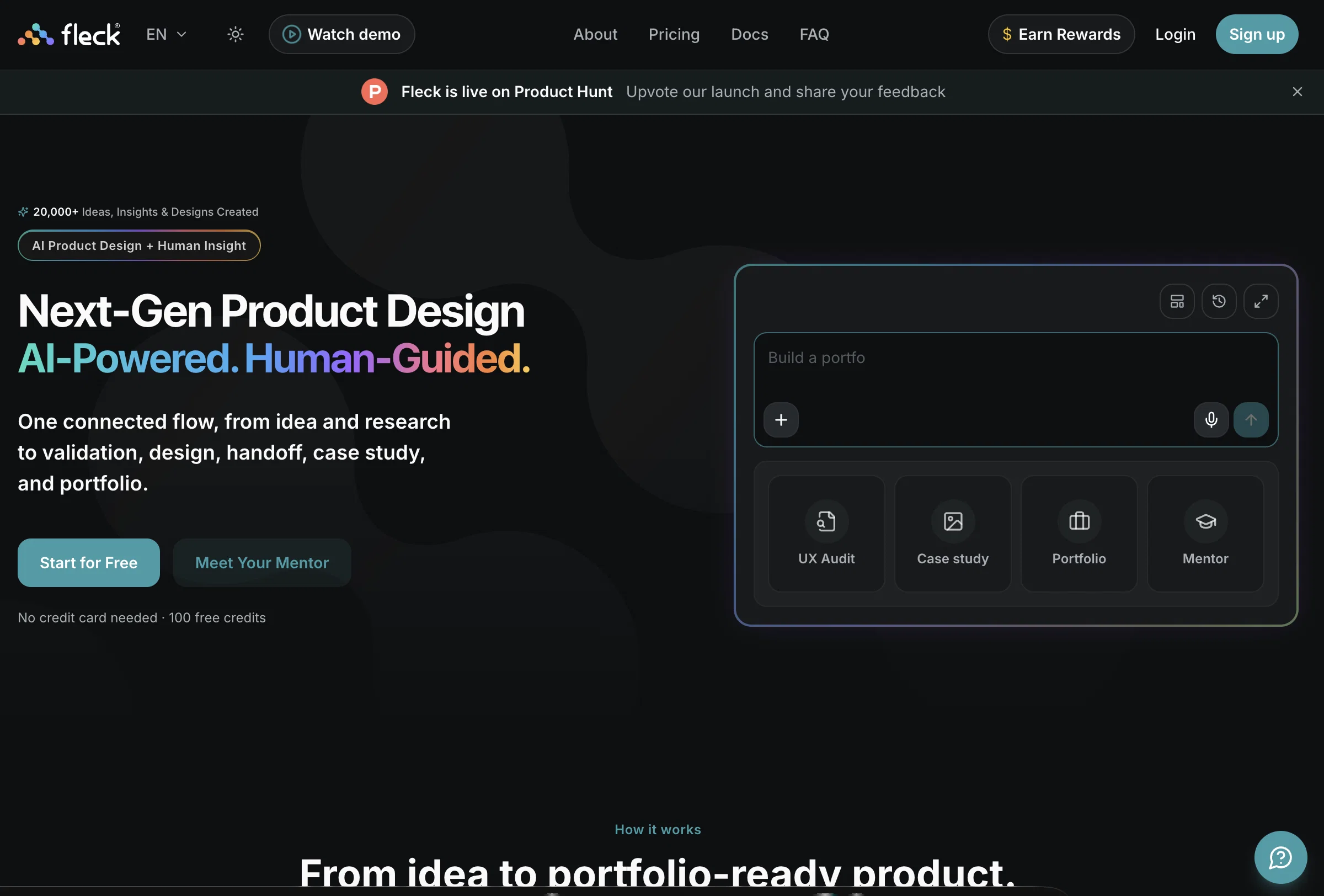 Fleck AI website